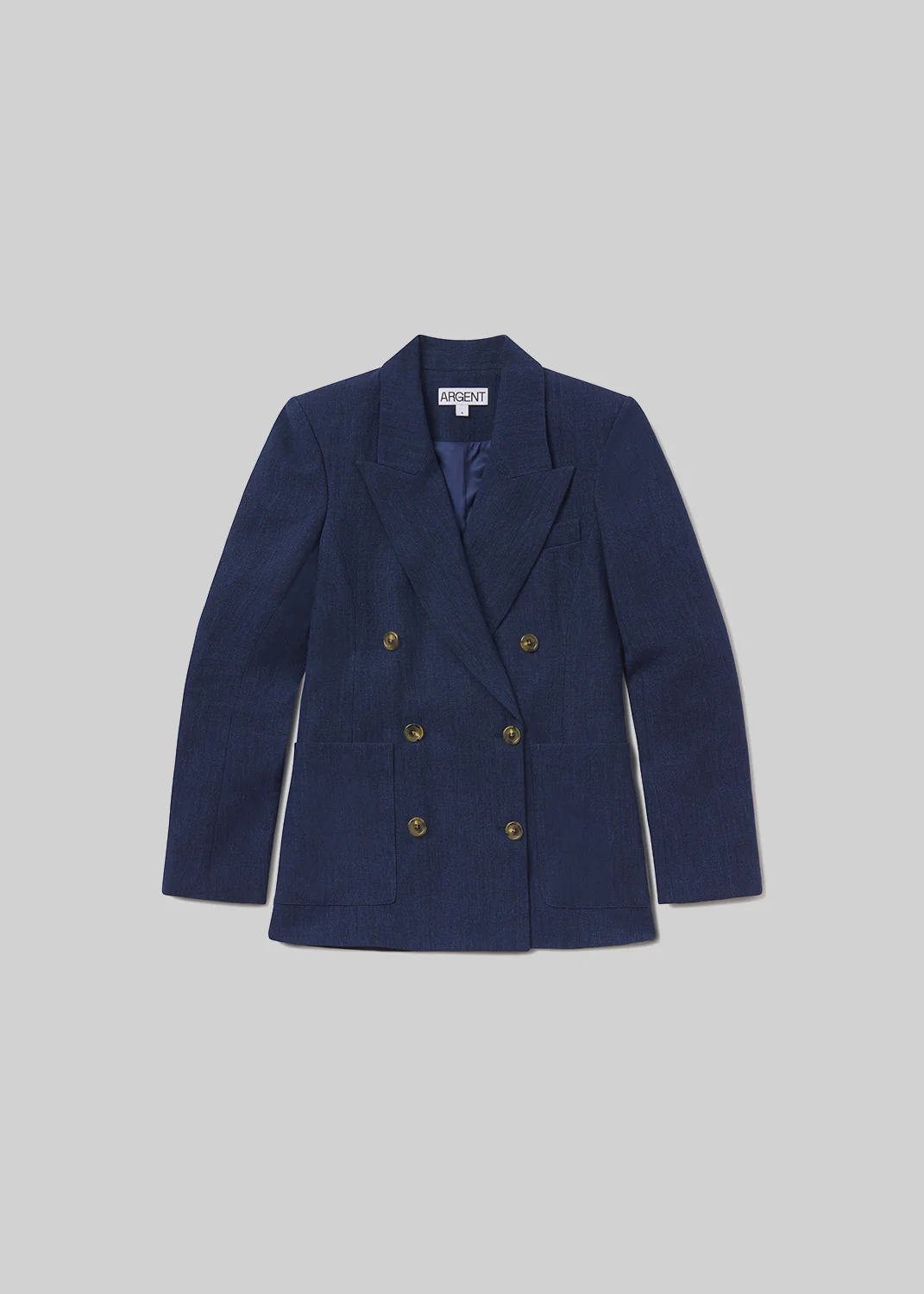 Chelsea Blazer Linen in Denim - Image 6