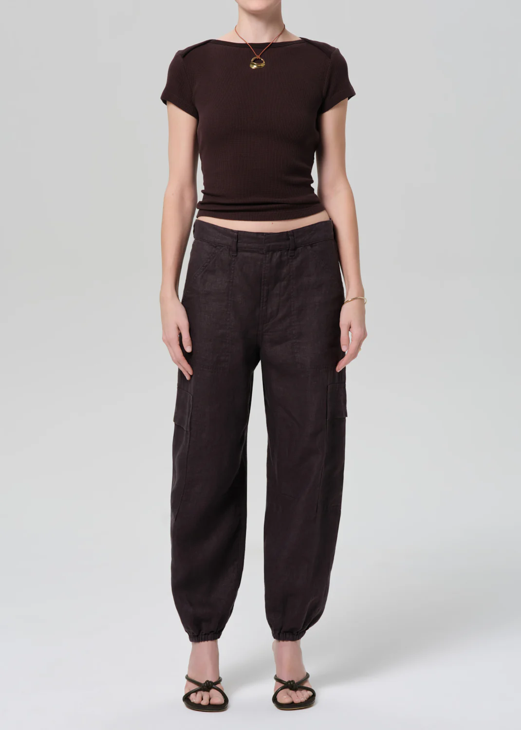 Ciela Linen Balloon Utility in Charcoal