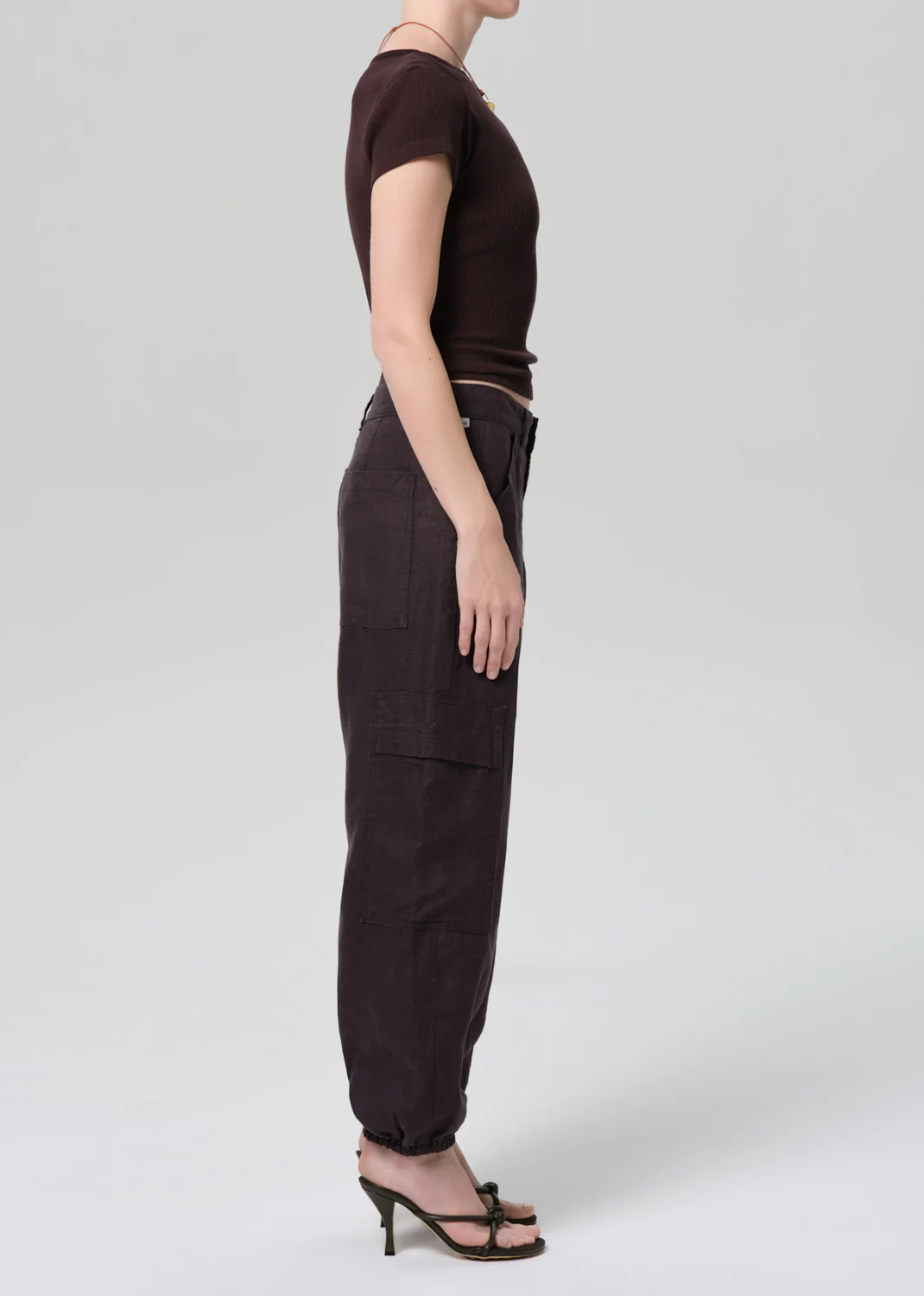 Ciela Linen Balloon Utility in Charcoal - Image 3