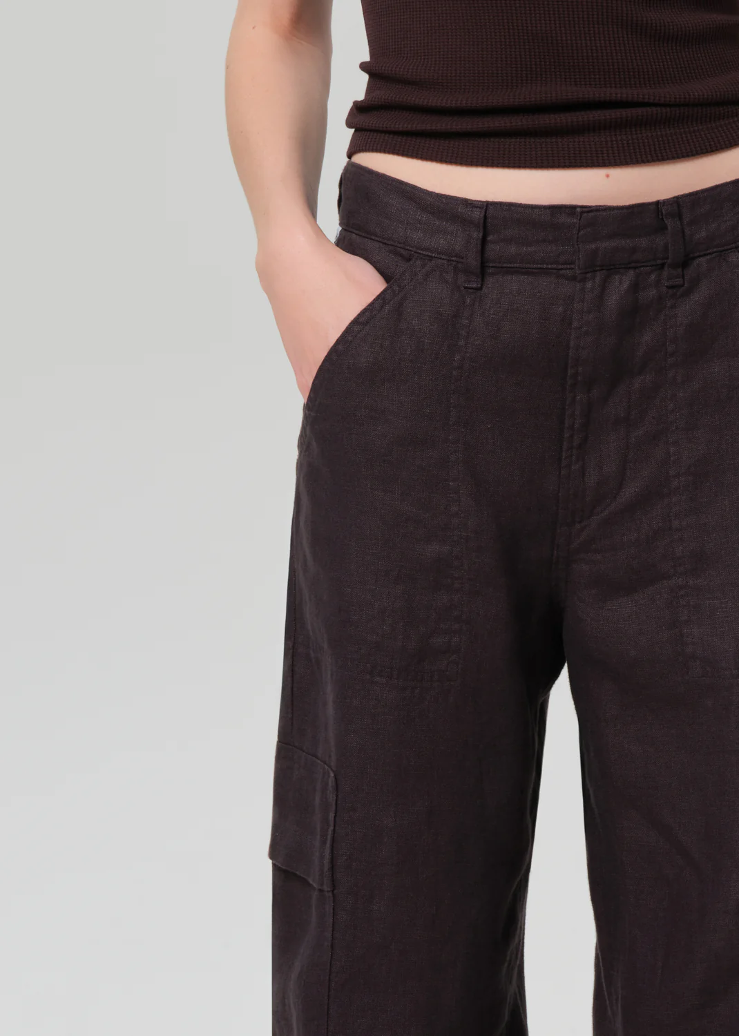 Ciela Linen Balloon Utility in Charcoal - Image 5