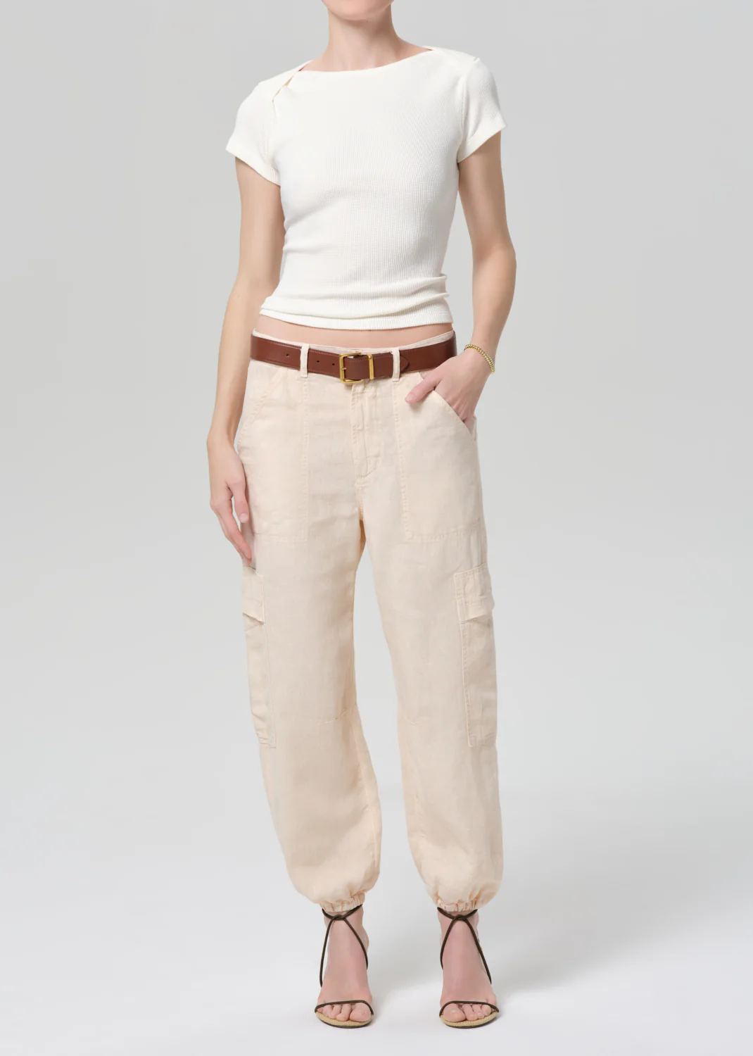 Ciela Linen Balloon Utility in Shrimp