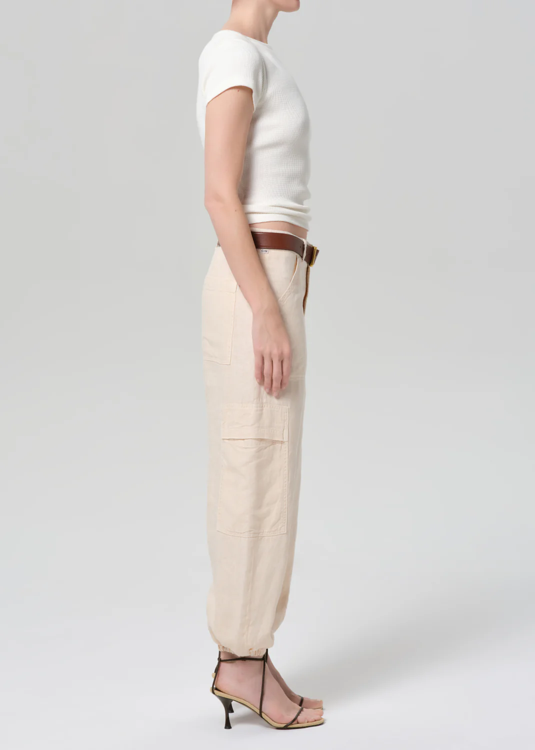 Ciela Linen Balloon Utility in Shrimp - Image 3