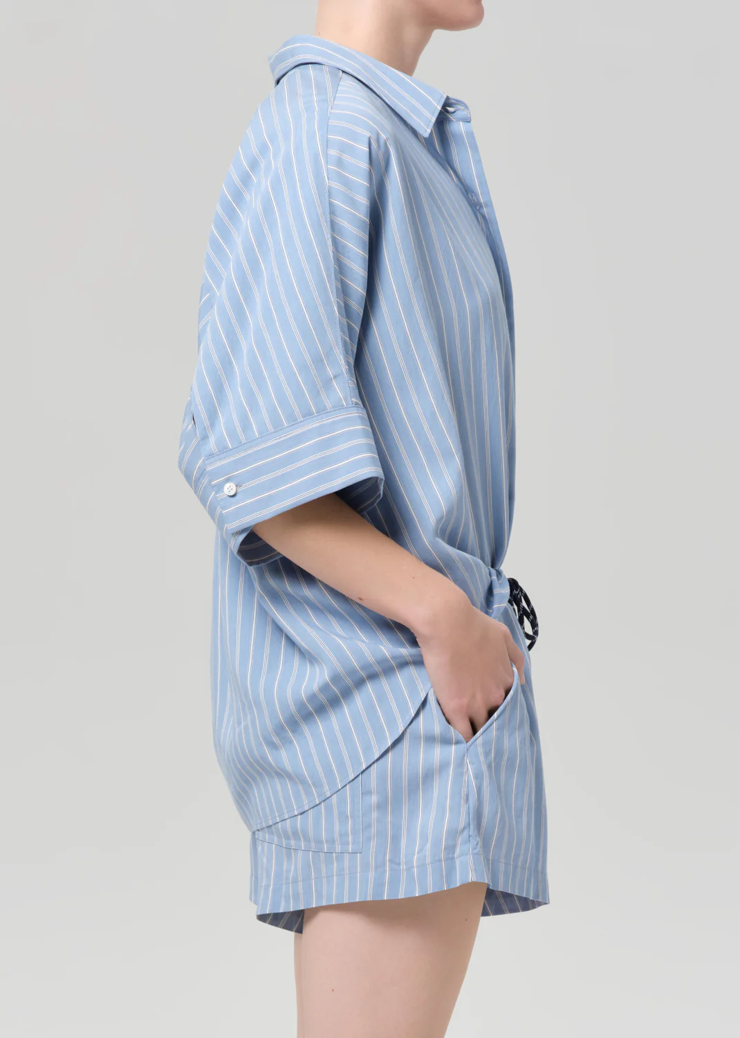 Claire Origami Shirt in Capri Stripe - Image 3
