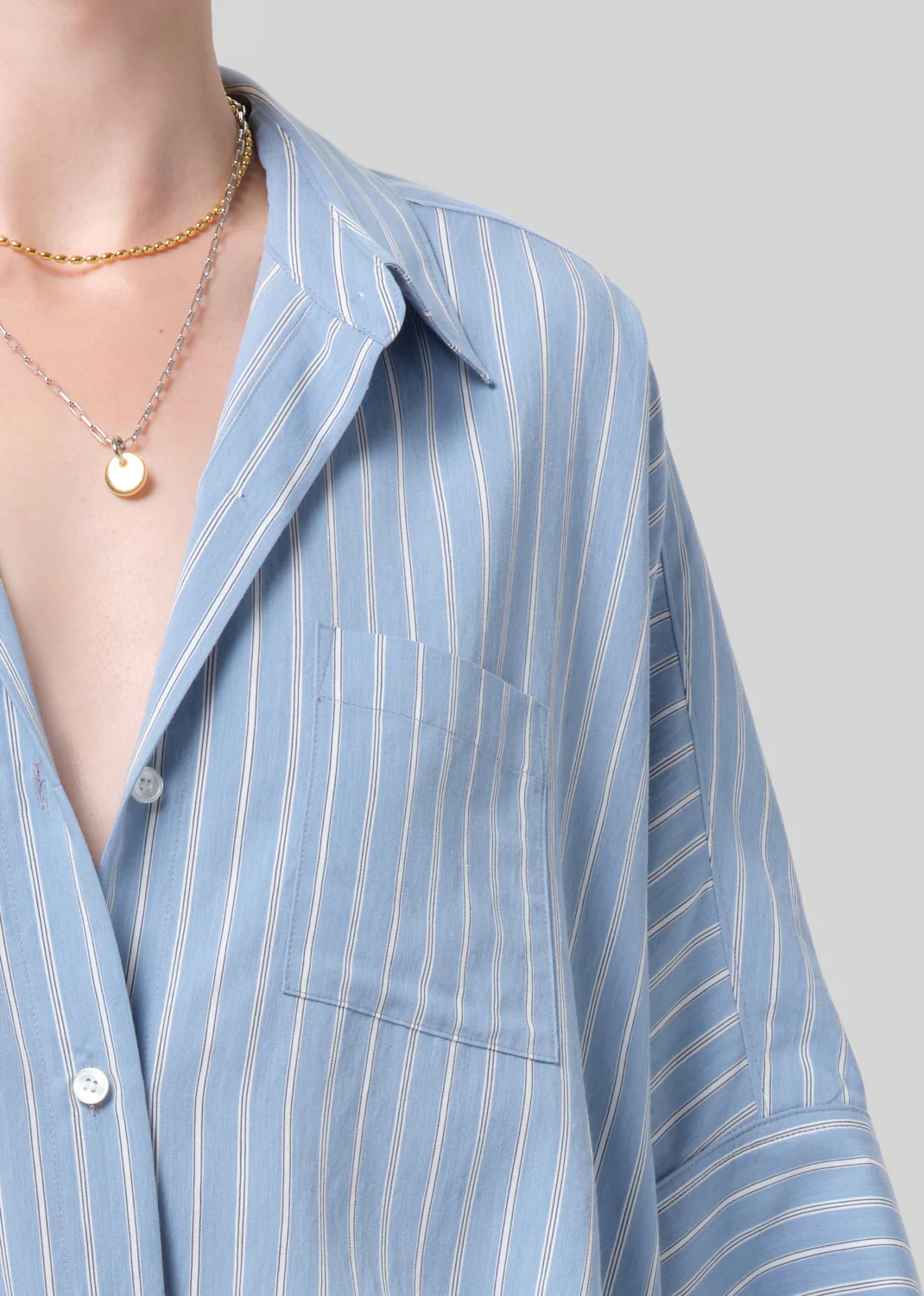 Claire Origami Shirt in Capri Stripe - Image 4