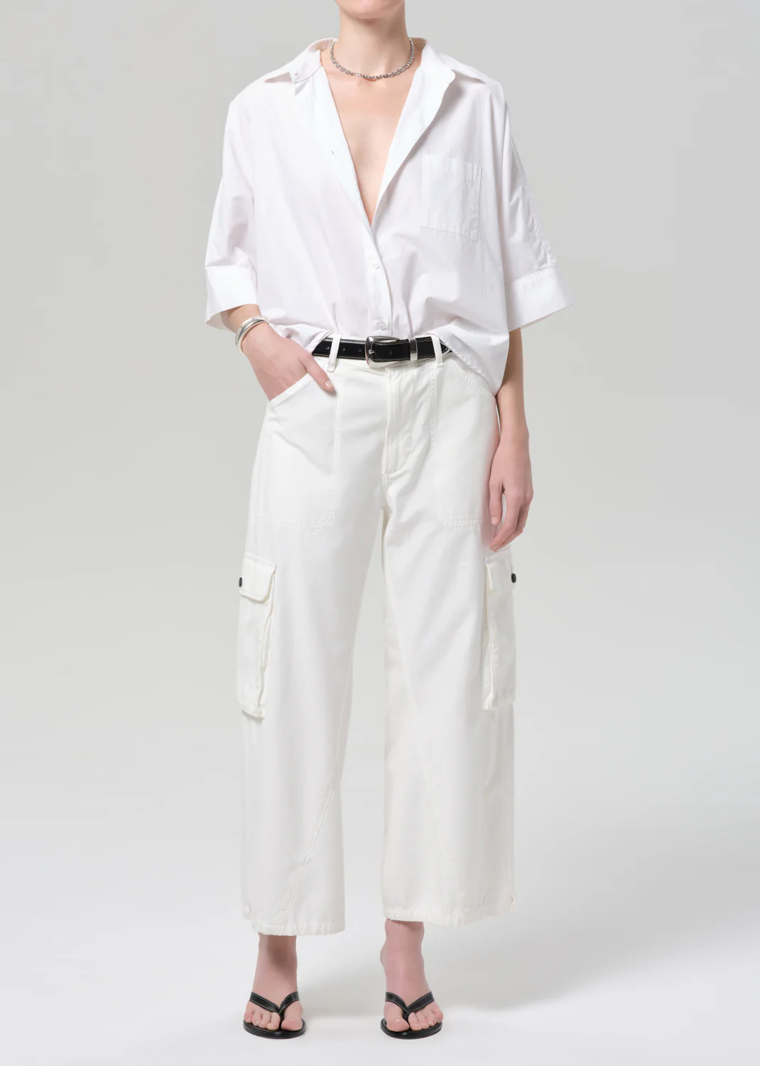 Claire Origami Shirt in Optic White - Image 5