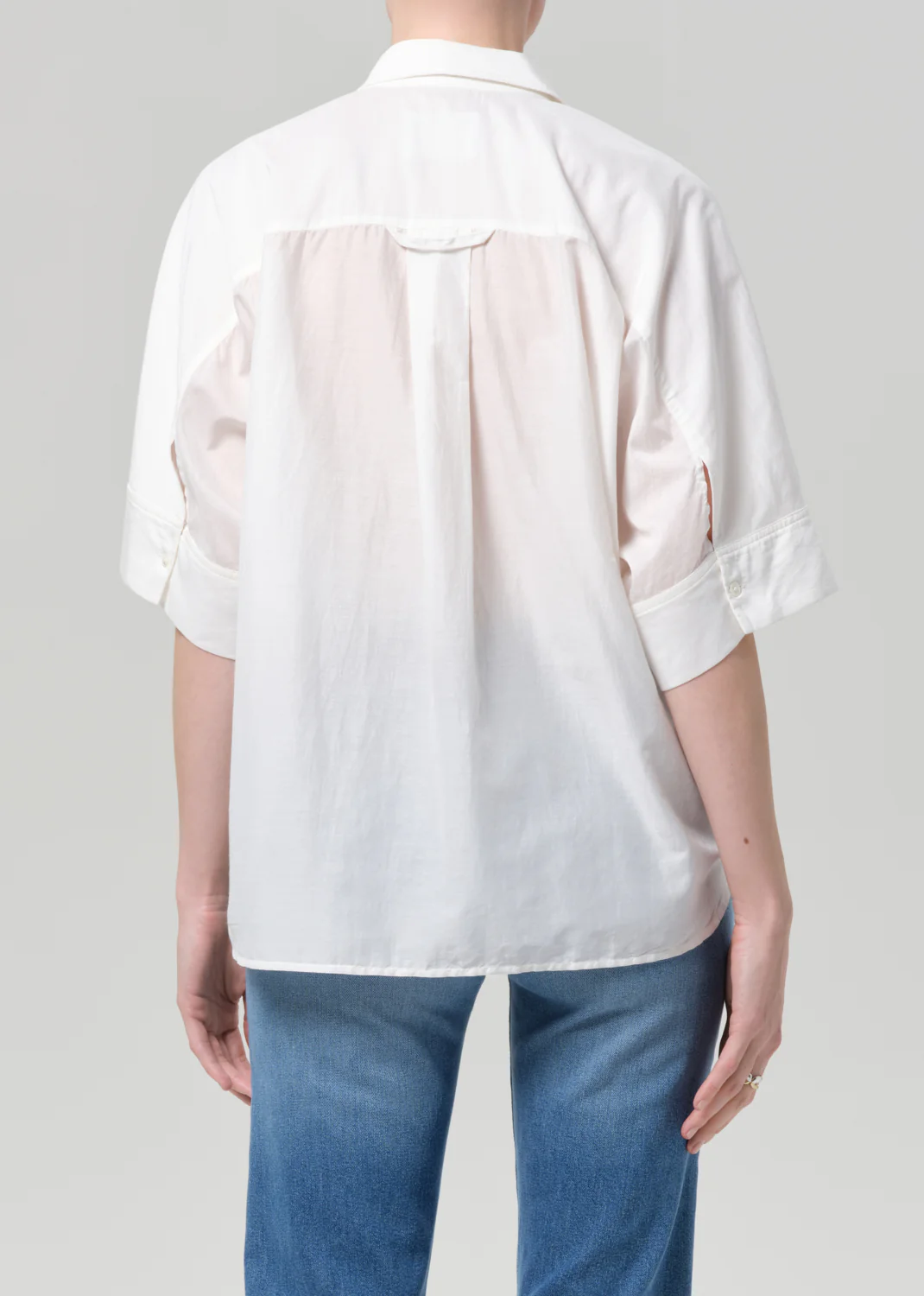 Claire Shirt With Lace in White - Image 3