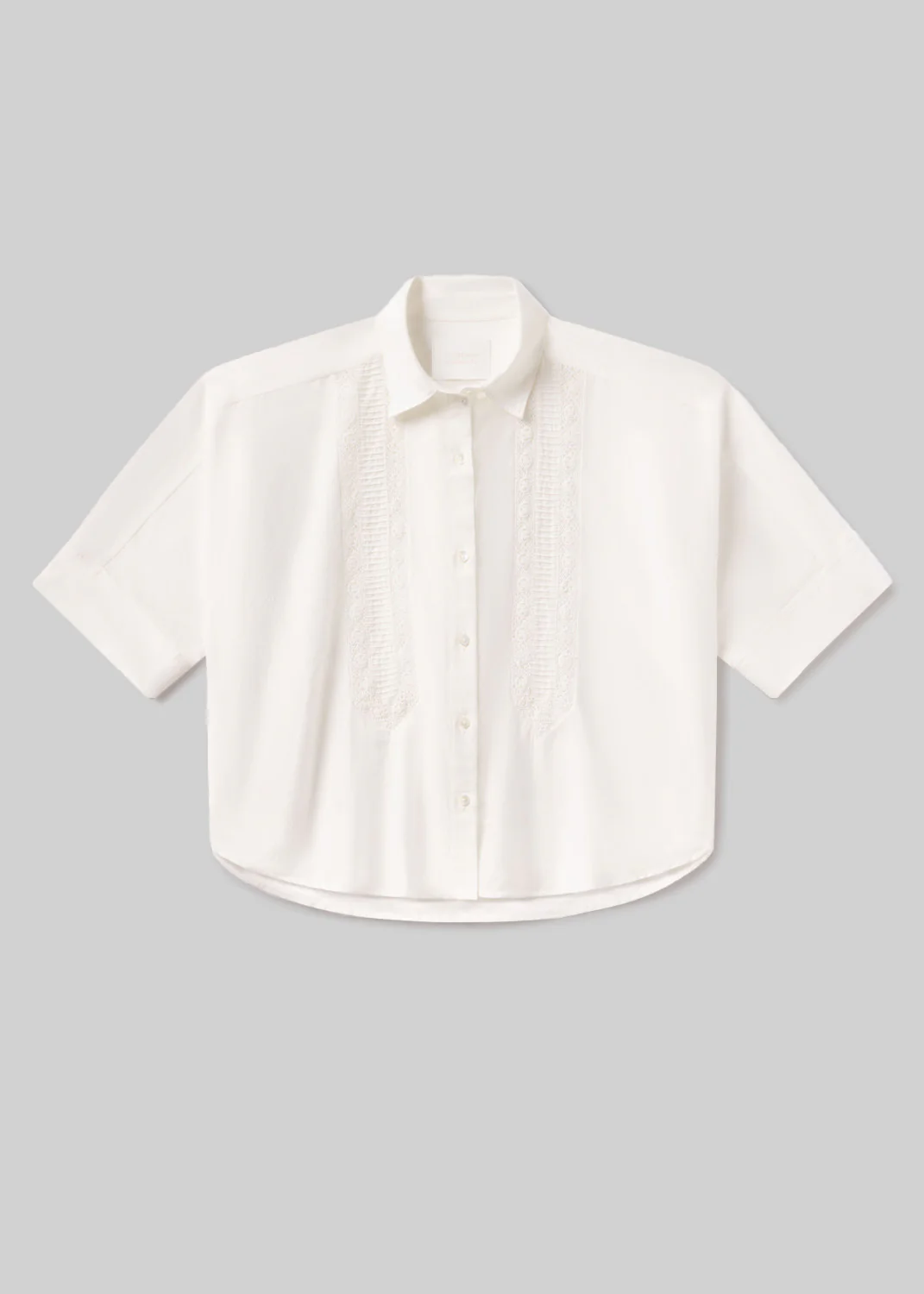 Claire Shirt With Lace in White - Image 8