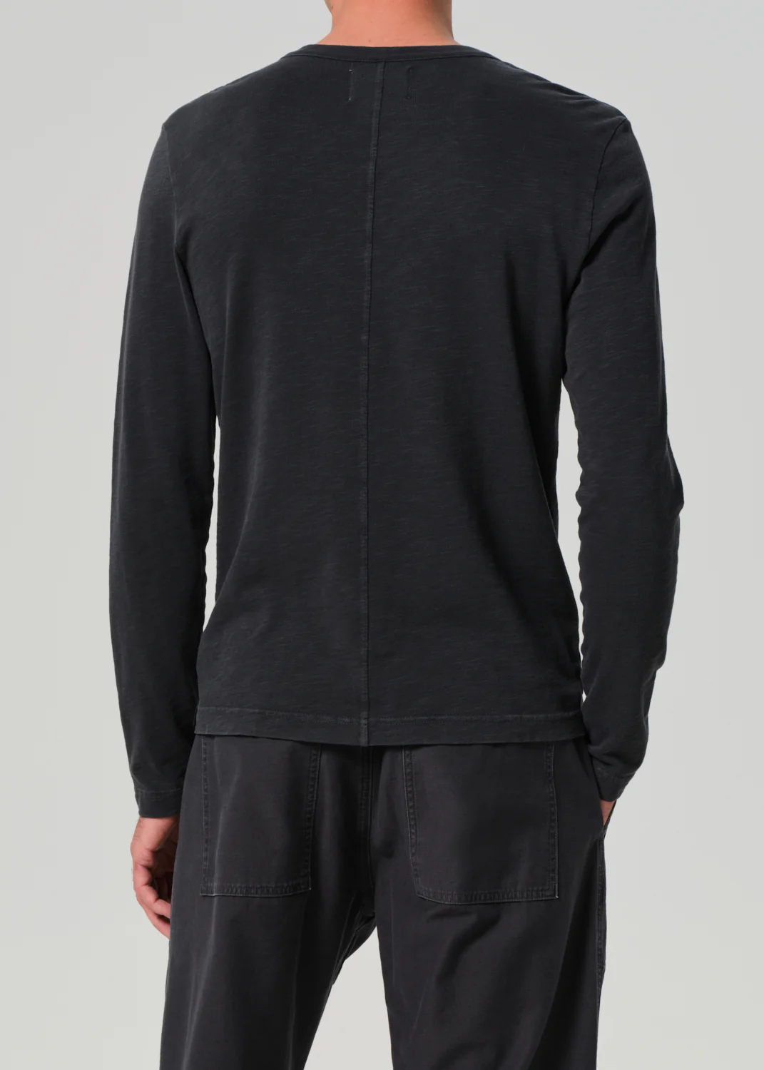 Classic Henley in Washed Black - Image 3