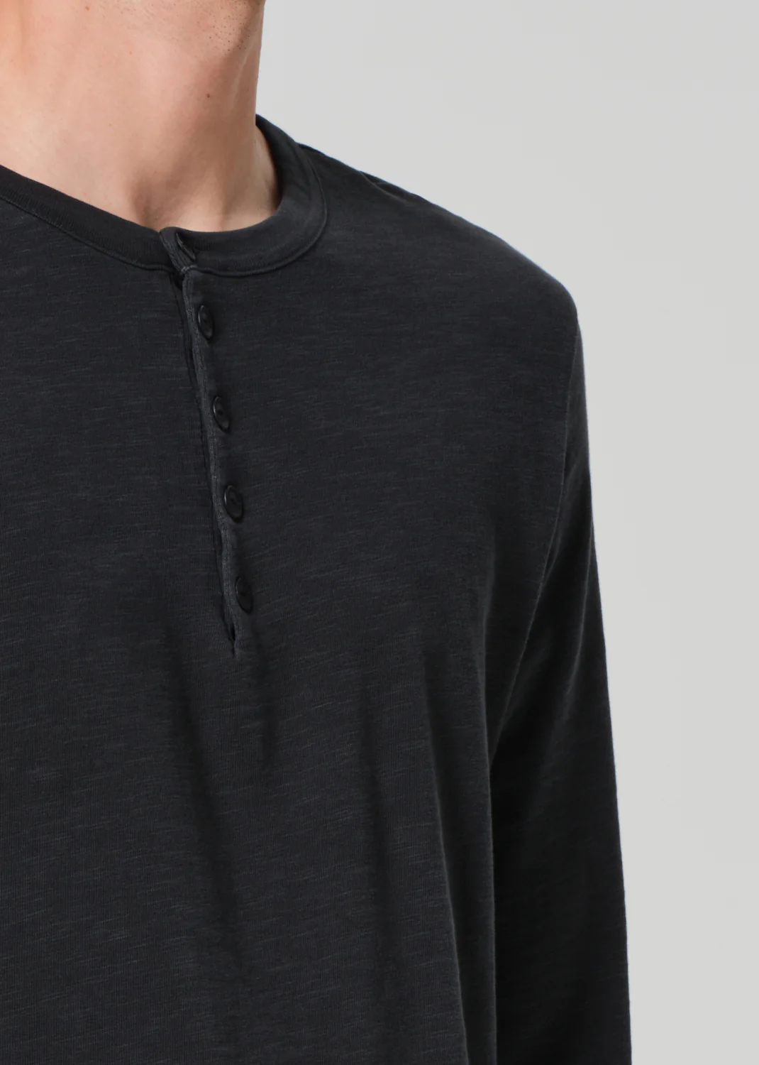 Classic Henley in Washed Black - Image 5