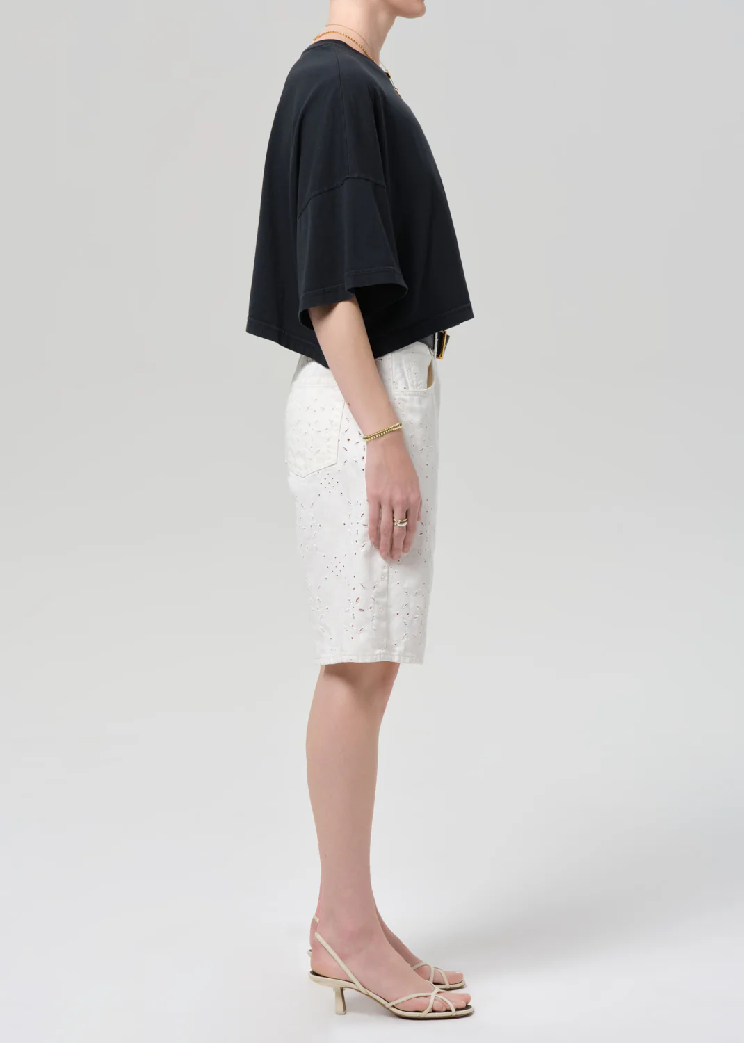 Court Short in Blanc - Image 3