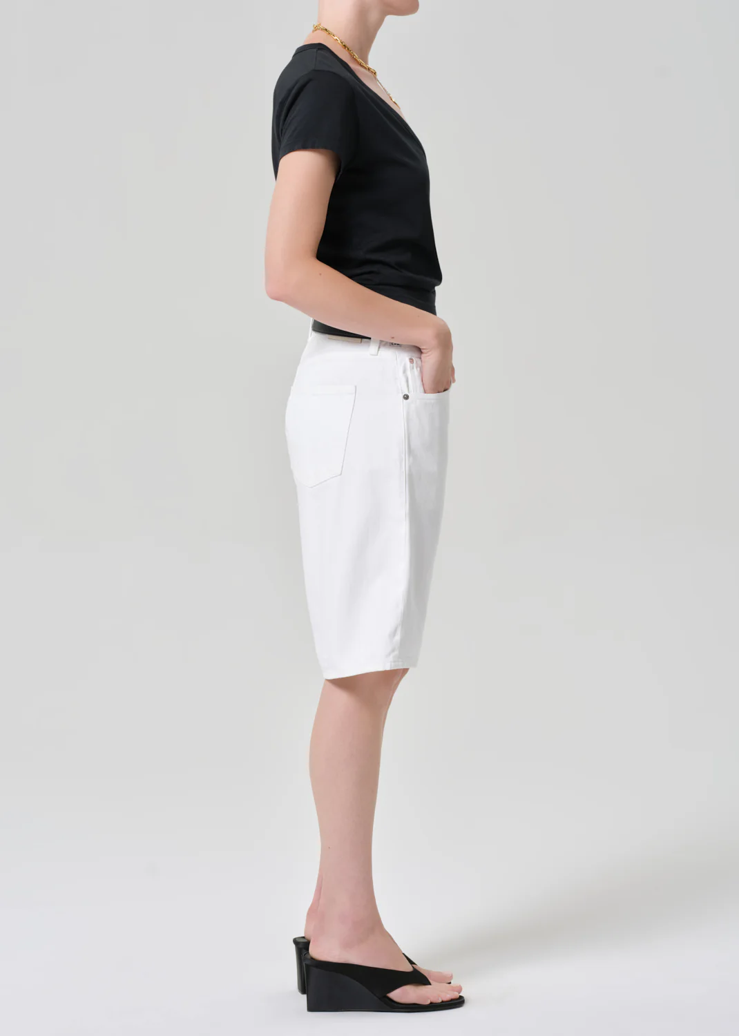 Court Short in Soft White - Image 3