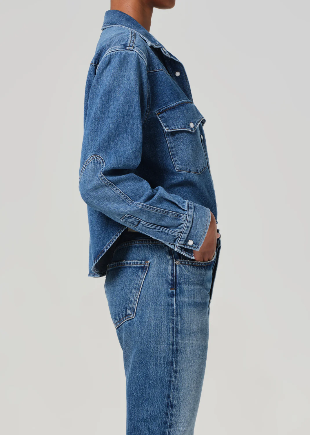 Cropped Western Shirt in Chaya - Image 4