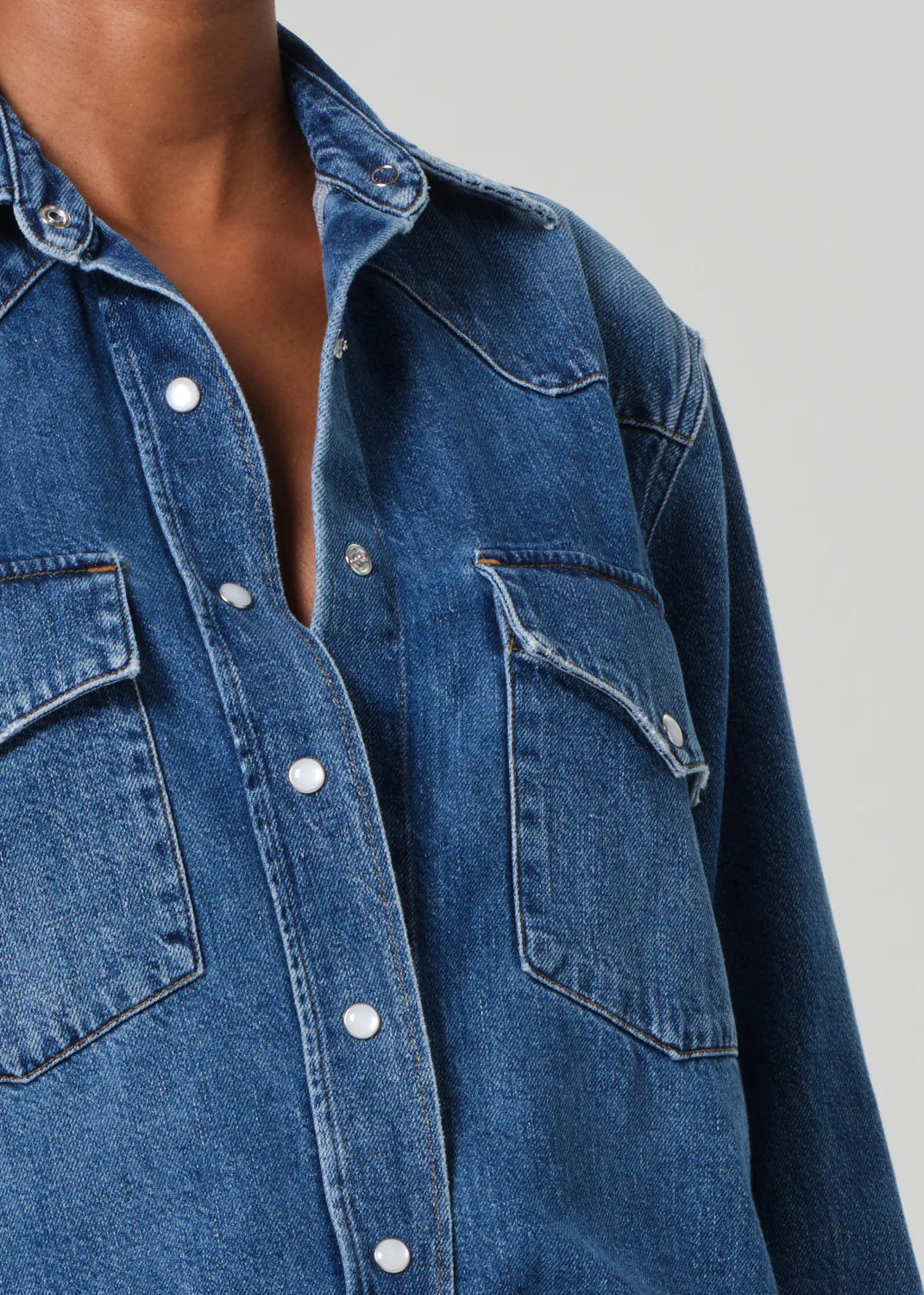 Cropped Western Shirt in Chaya - Image 5