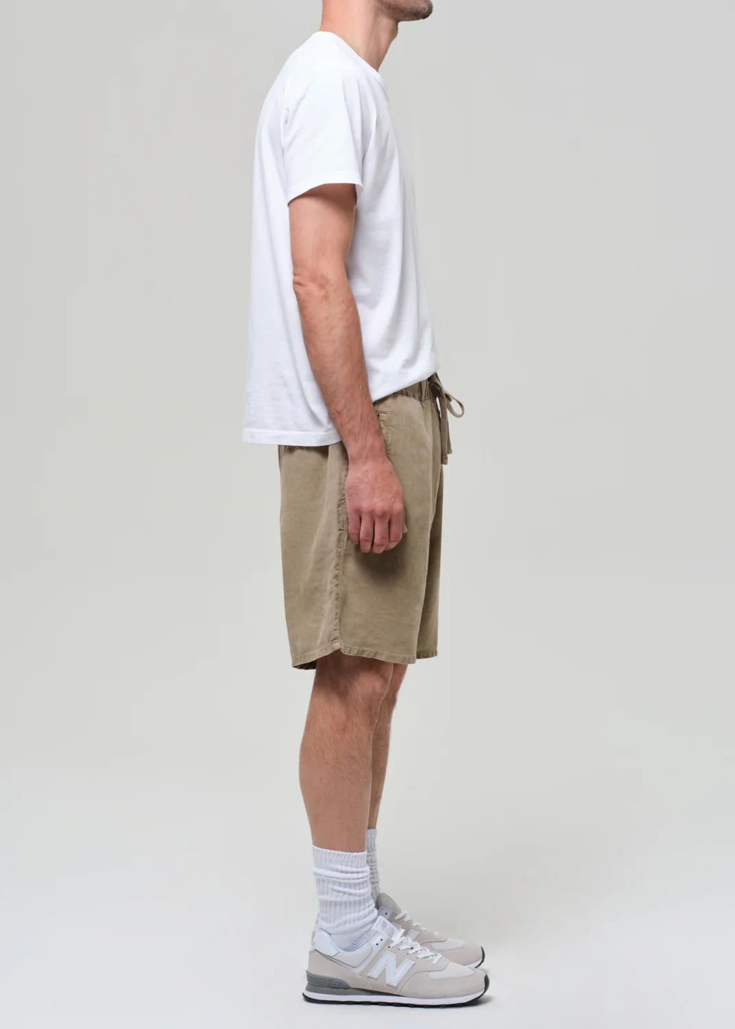 Drawstring Deck Linen Short in Reservoir - Image 4