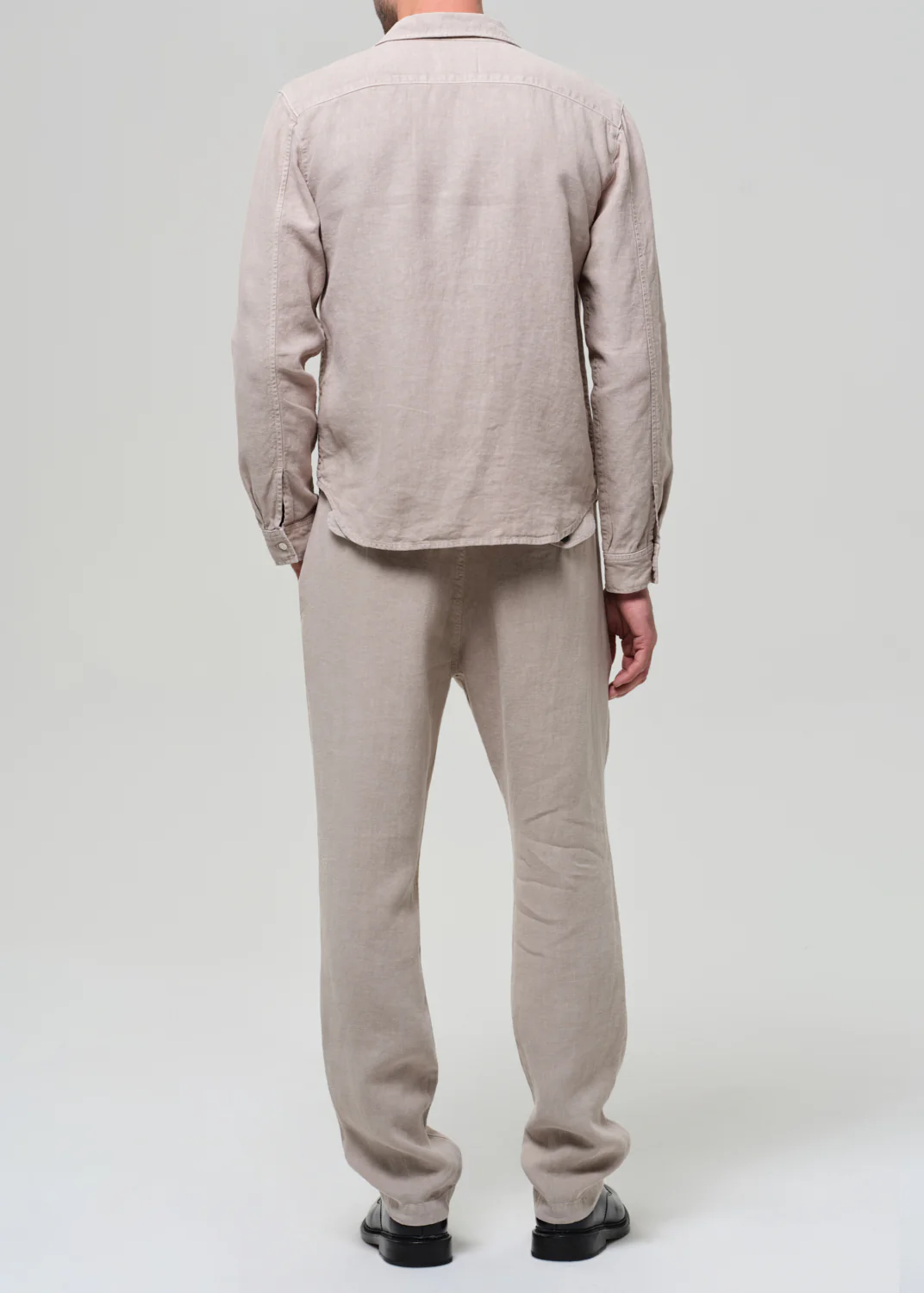 Drawstring Deck Linen Pant in Wheat - Image 3