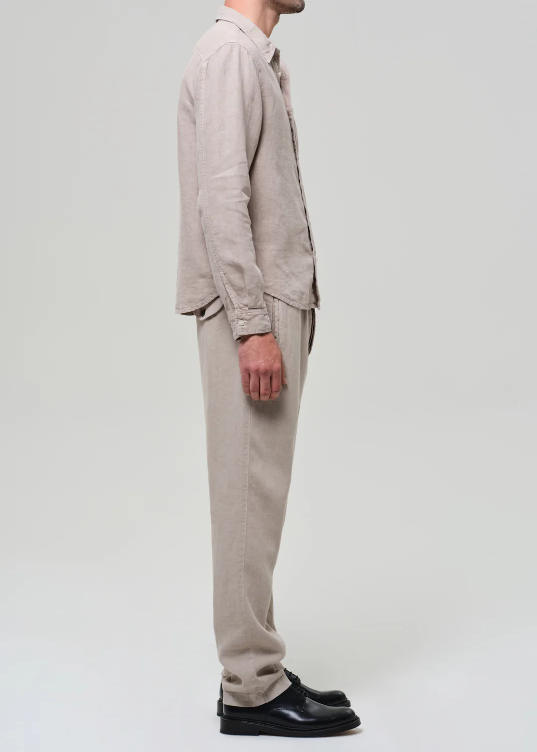 Drawstring Deck Linen Pant in Wheat - Image 4