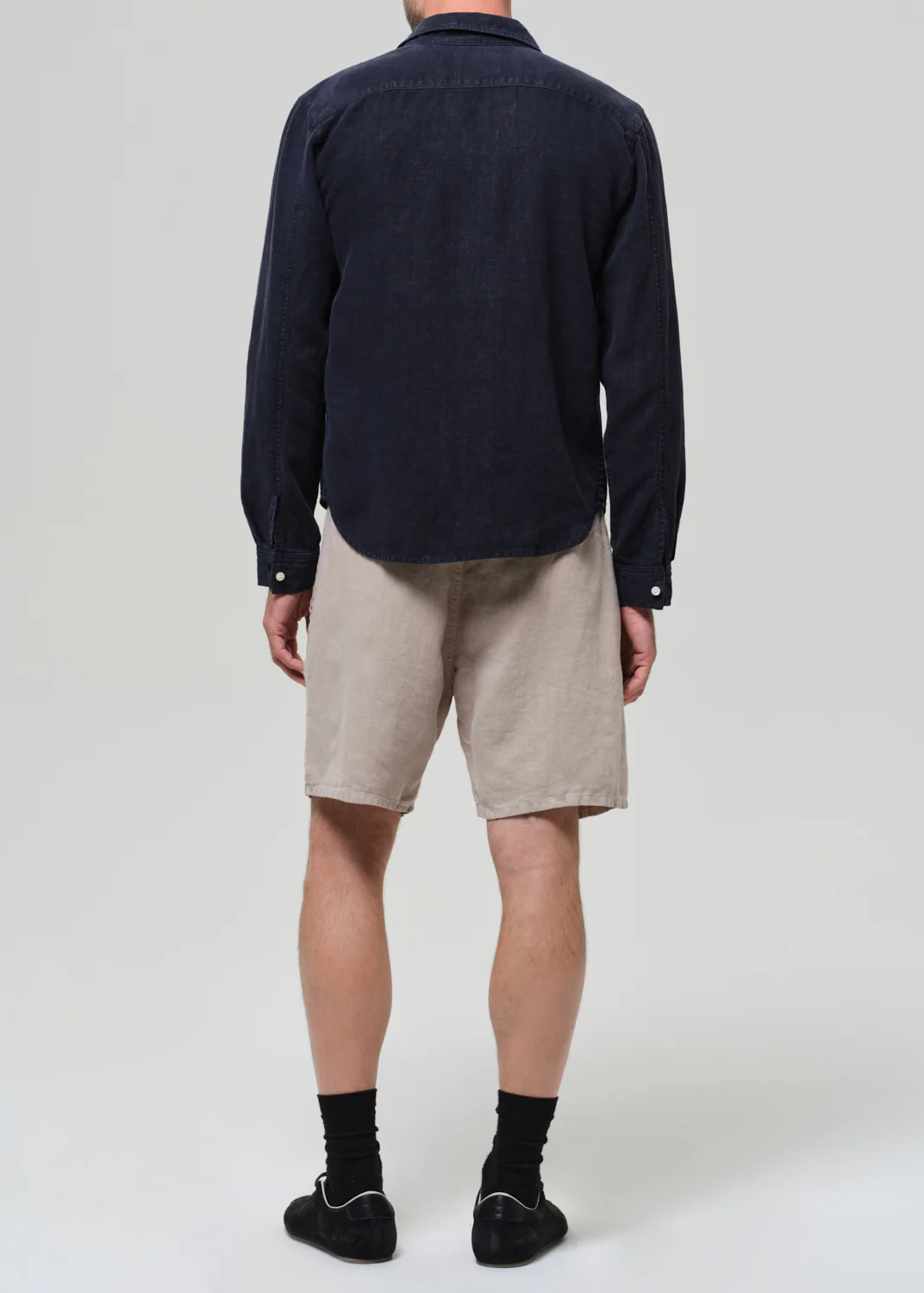 Drawstring Deck Linen Short in Wheat - Image 4