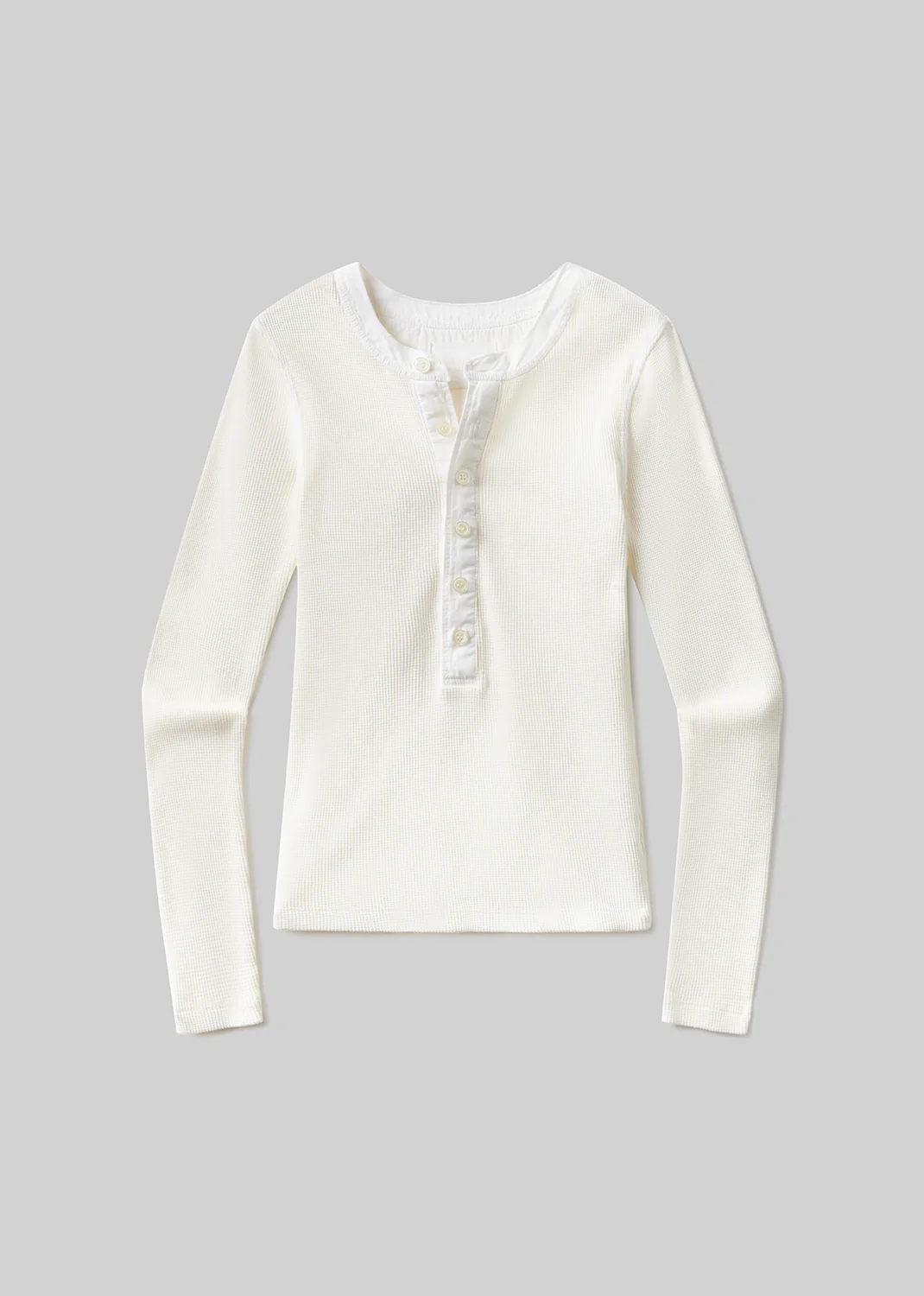 Drea Waffle Henley in Pashmina - Image 6