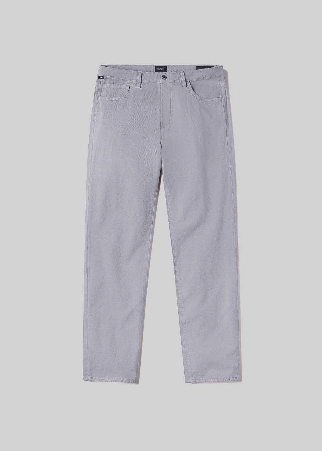 Elijah Relaxed Straight Comfort Stretch Linen in Hematite