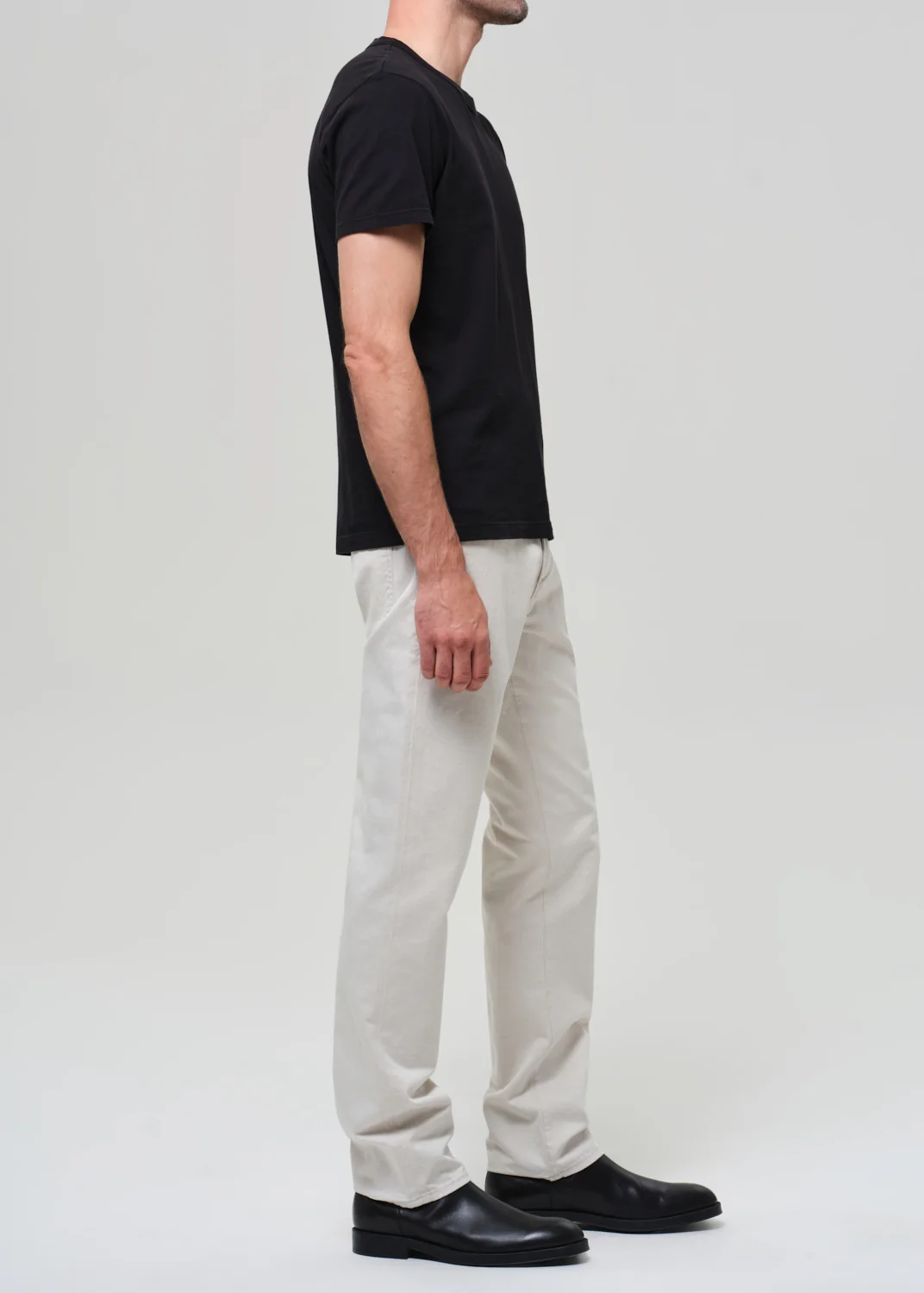 Elijah Straight Comfort Stretch Linen in Natural - Image 5