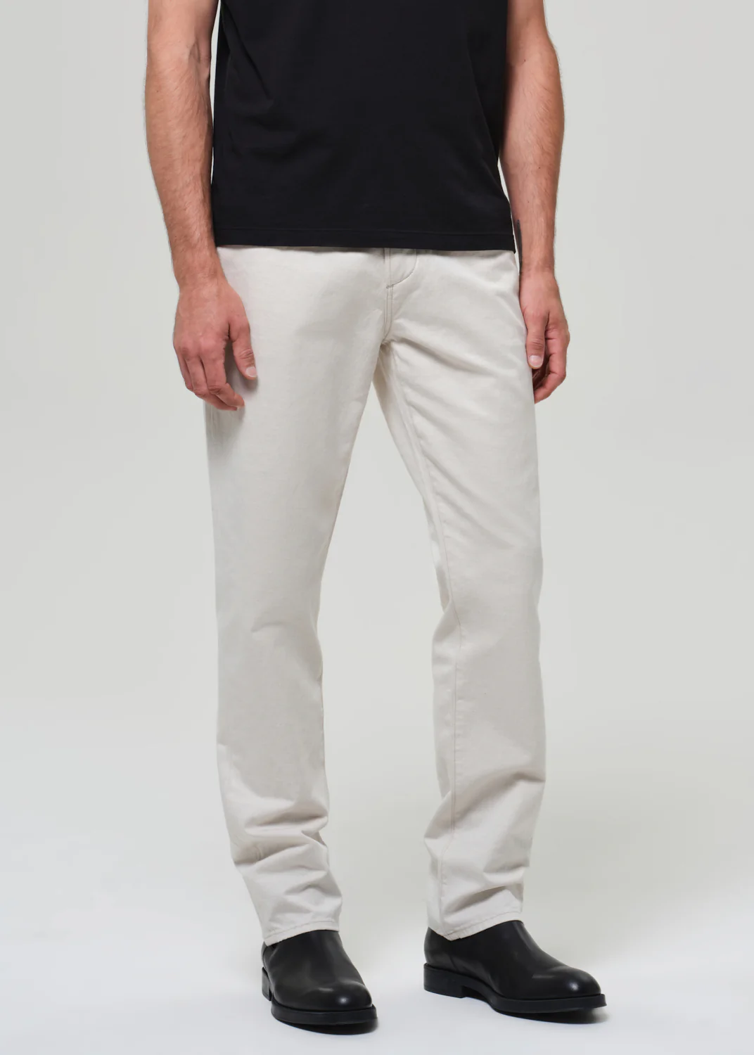 Elijah Straight Comfort Stretch Linen in Natural - Image 6