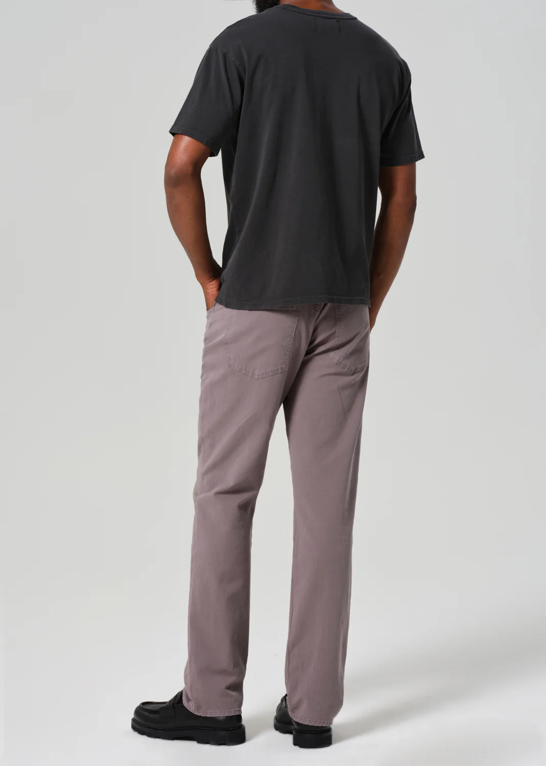 Elijah Relaxed Straight Comfort Stretch Linen in Volcanic - Image 3