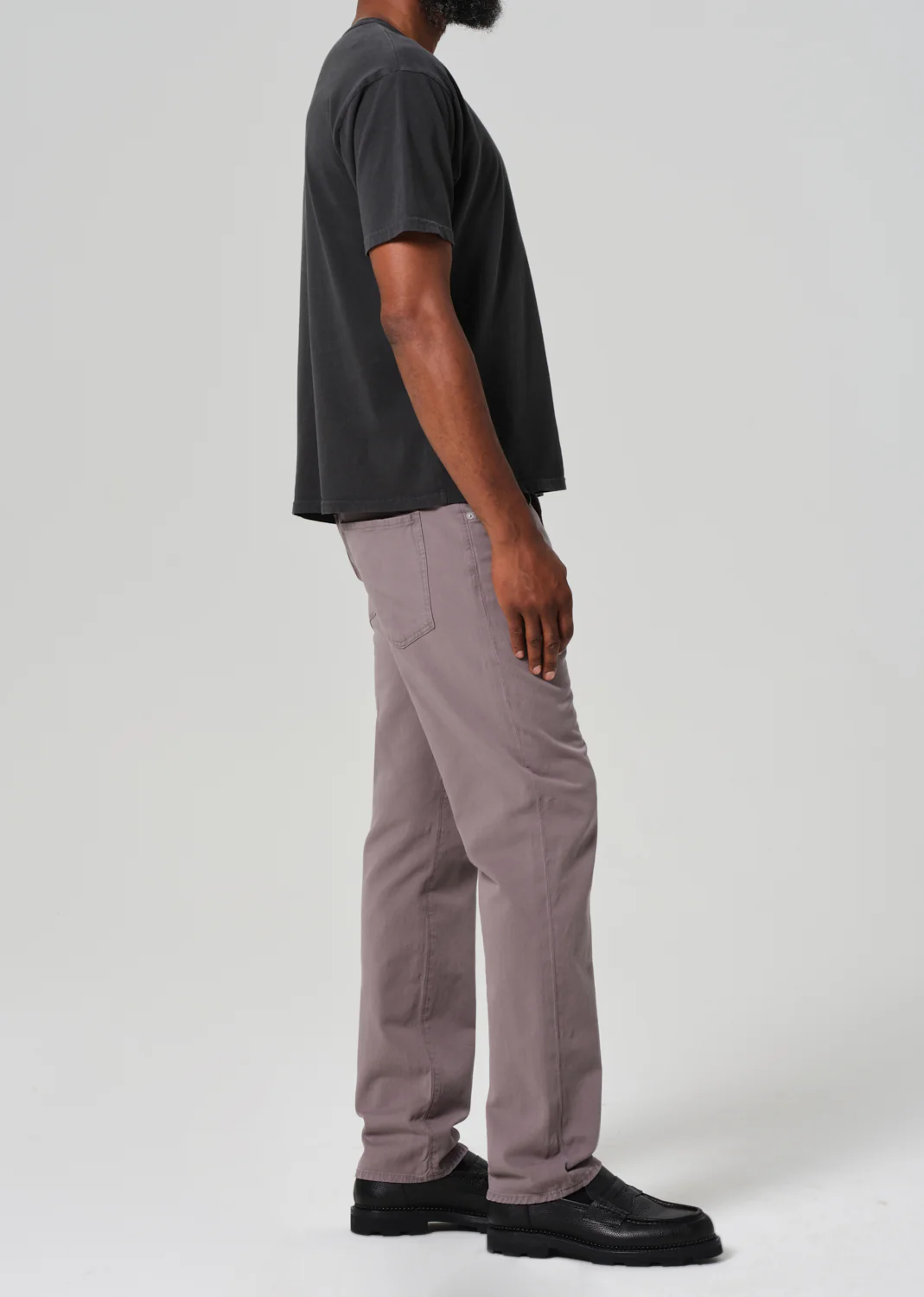 Elijah Relaxed Straight Comfort Stretch Linen in Volcanic - Image 4