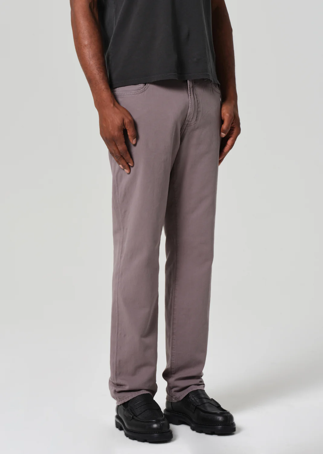 Elijah Relaxed Straight Comfort Stretch Linen in Volcanic - Image 5