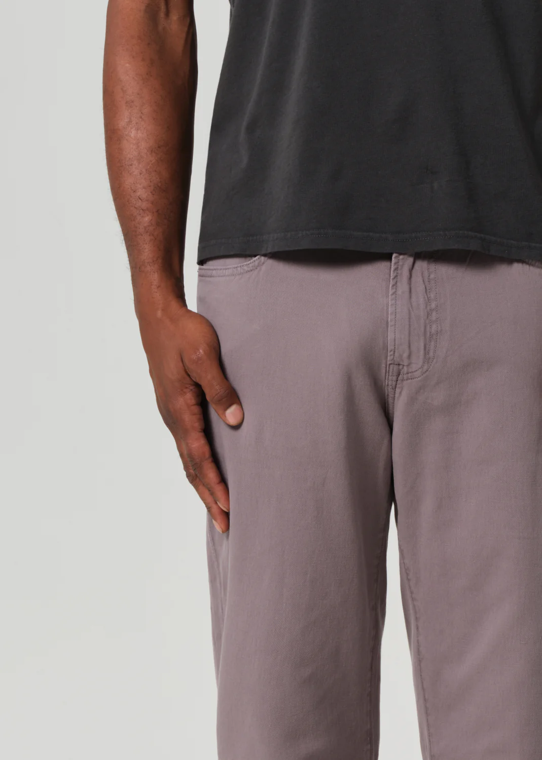 Elijah Relaxed Straight Comfort Stretch Linen in Volcanic - Image 6