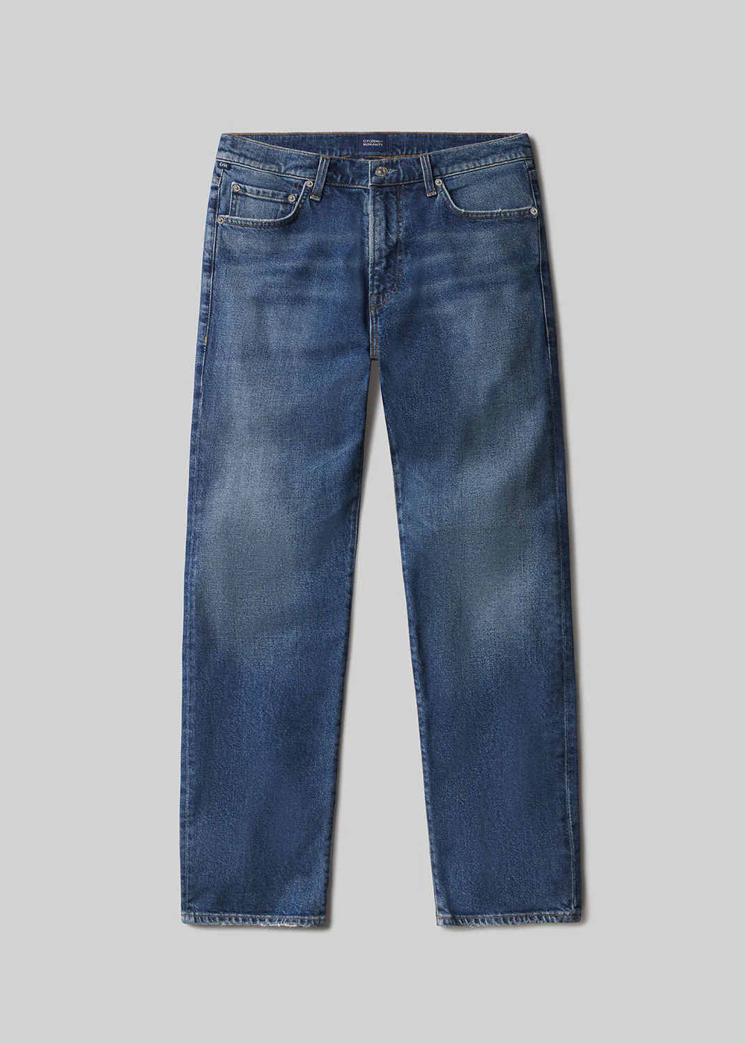 Elijah Straight Archive Denim in Mid Indigo - Image 2