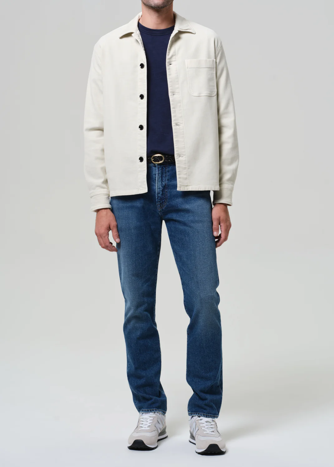 Elijah Straight Archive Denim in Mid Indigo - Image 3