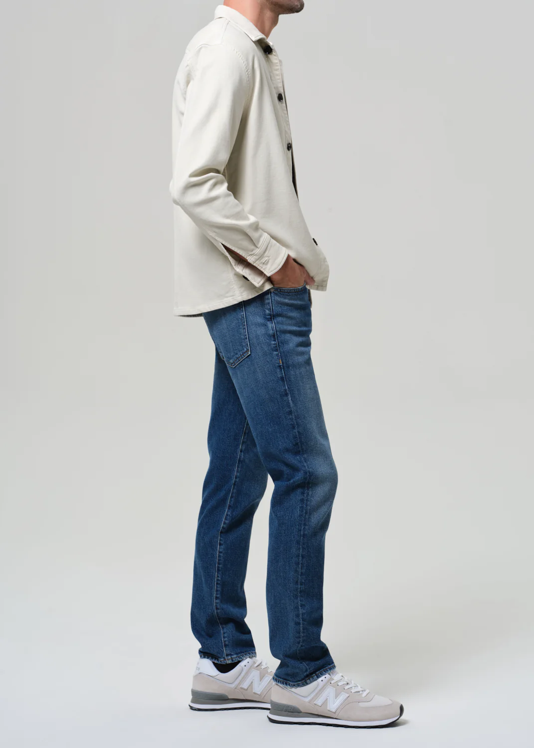 Elijah Straight Archive Denim in Mid Indigo - Image 5