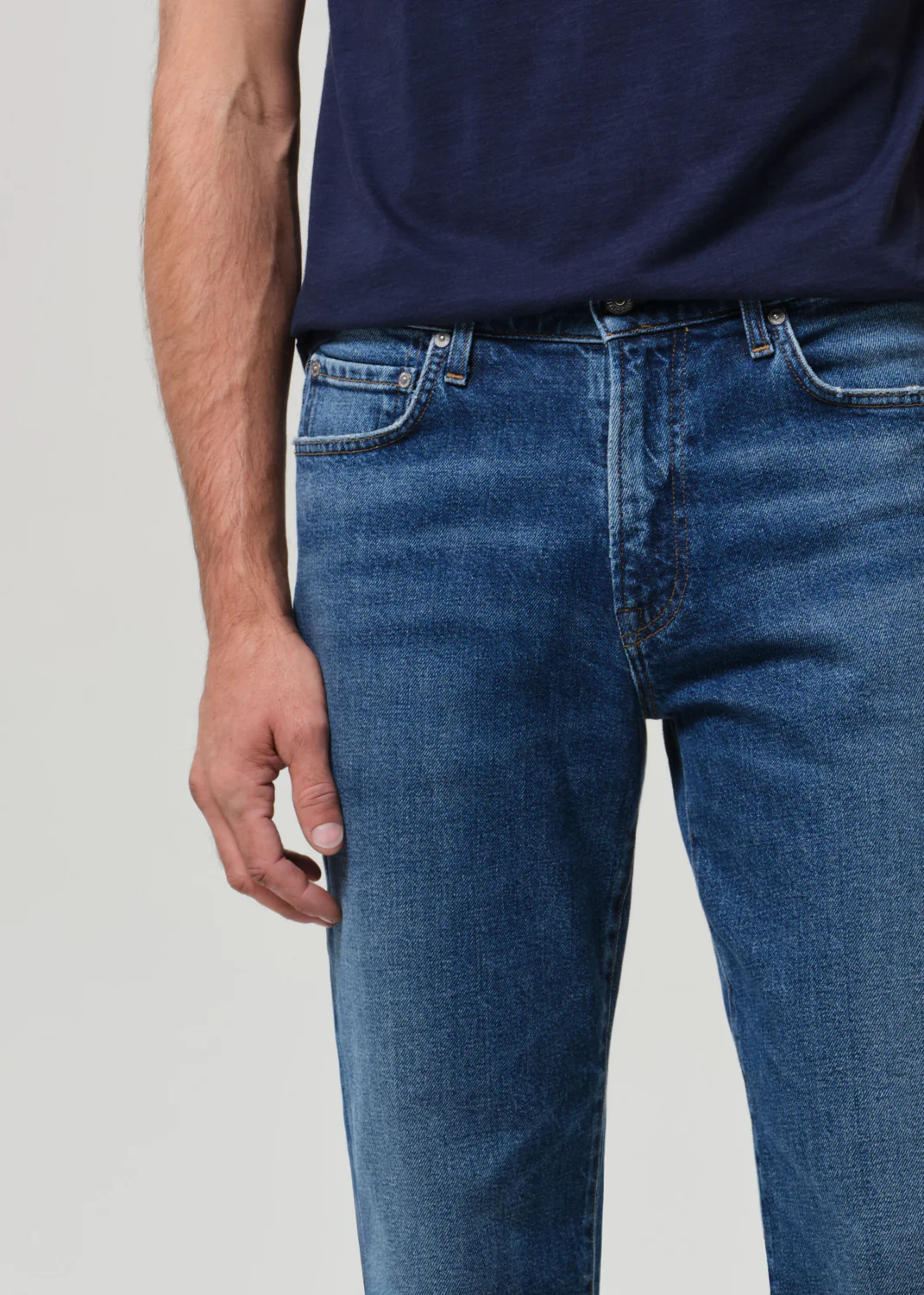 Elijah Straight Archive Denim in Mid Indigo - Image 7