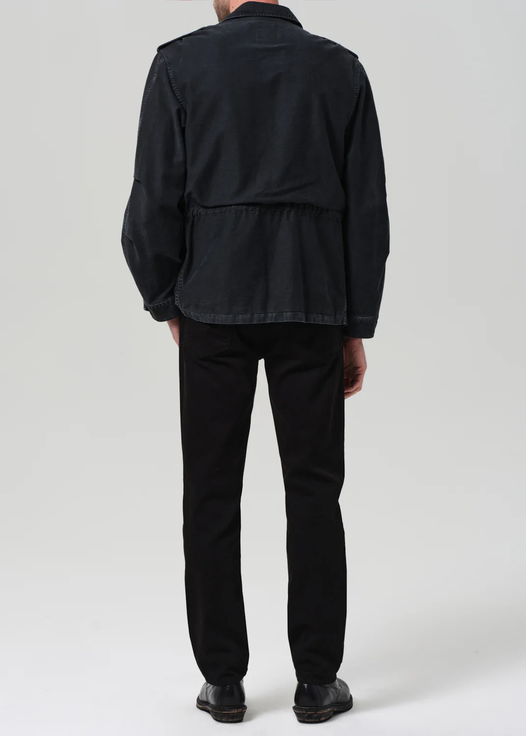 Elijah Straight Cashmere Touch Twill in Black - Image 3