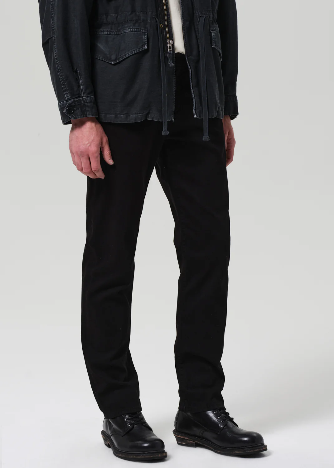 Elijah Straight Cashmere Touch Twill in Black - Image 5