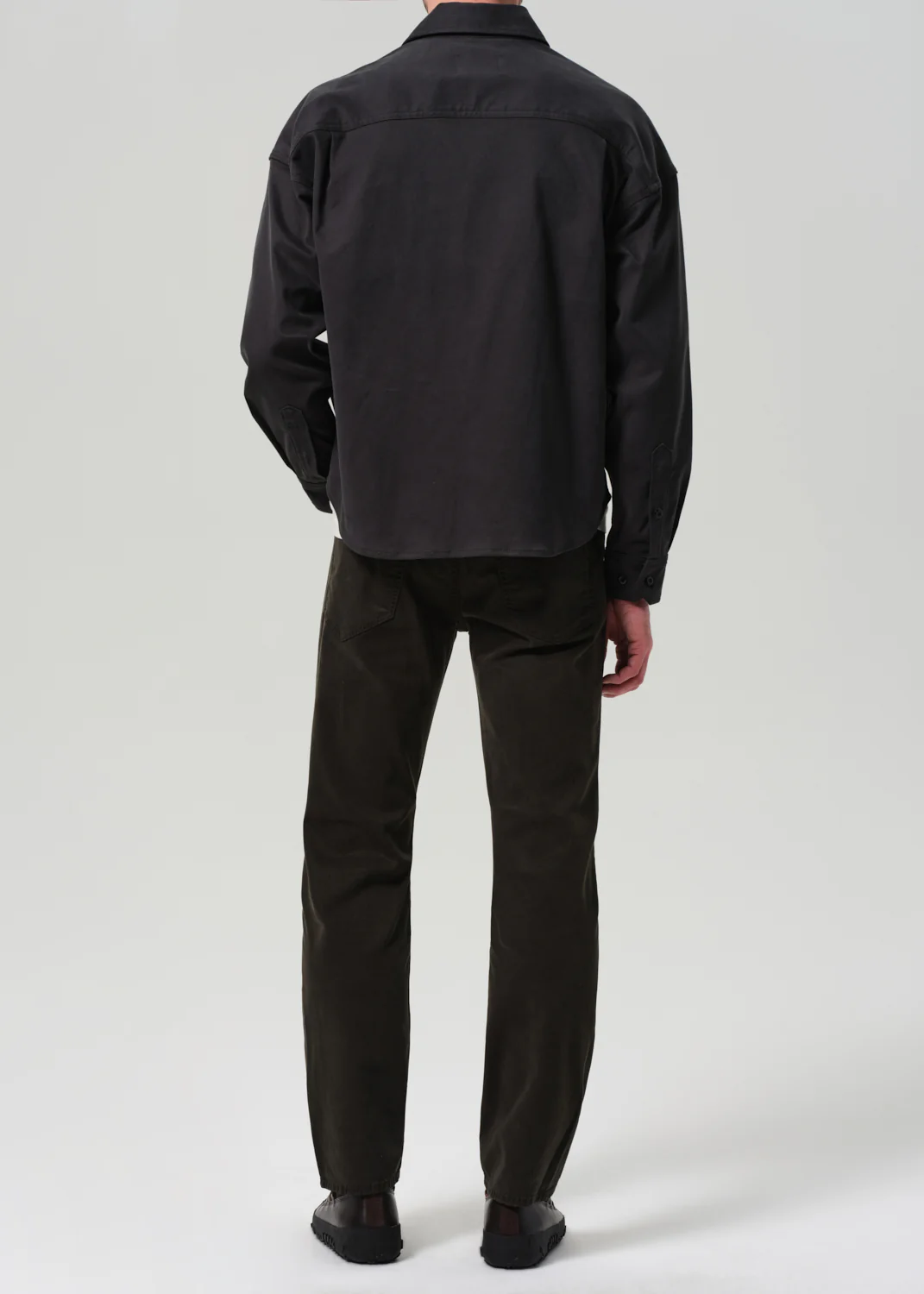 Elijah Straight Cashmere Touch Twill in Forest - Image 3