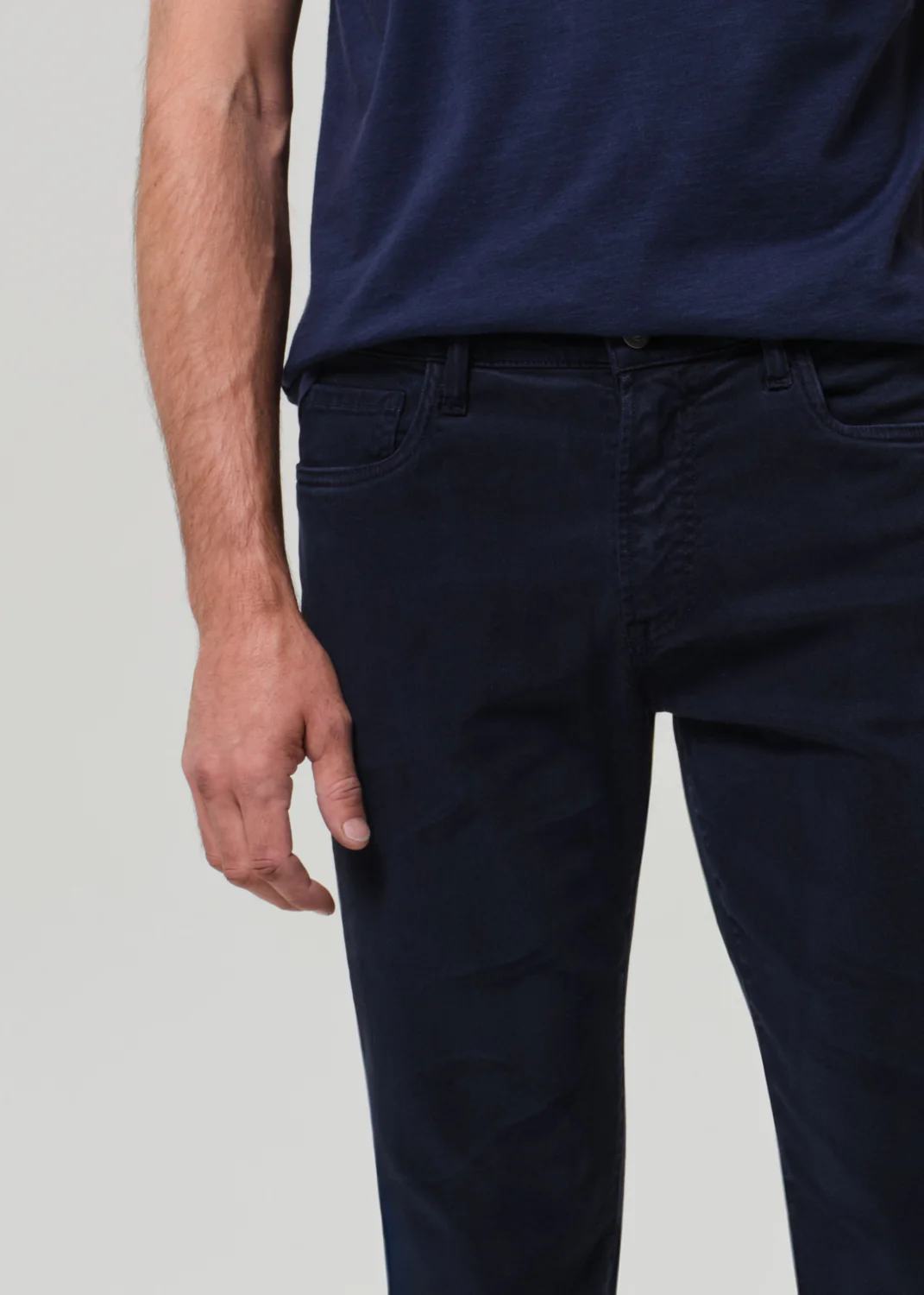 Elijah Straight Cashmere Touch Twill in Navy - Image 6