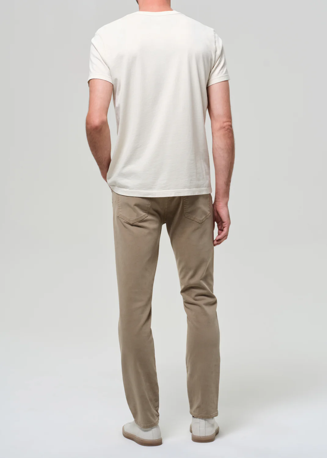 Elijah Straight Cashmere Touch Twill in Olive Khaki - Image 4