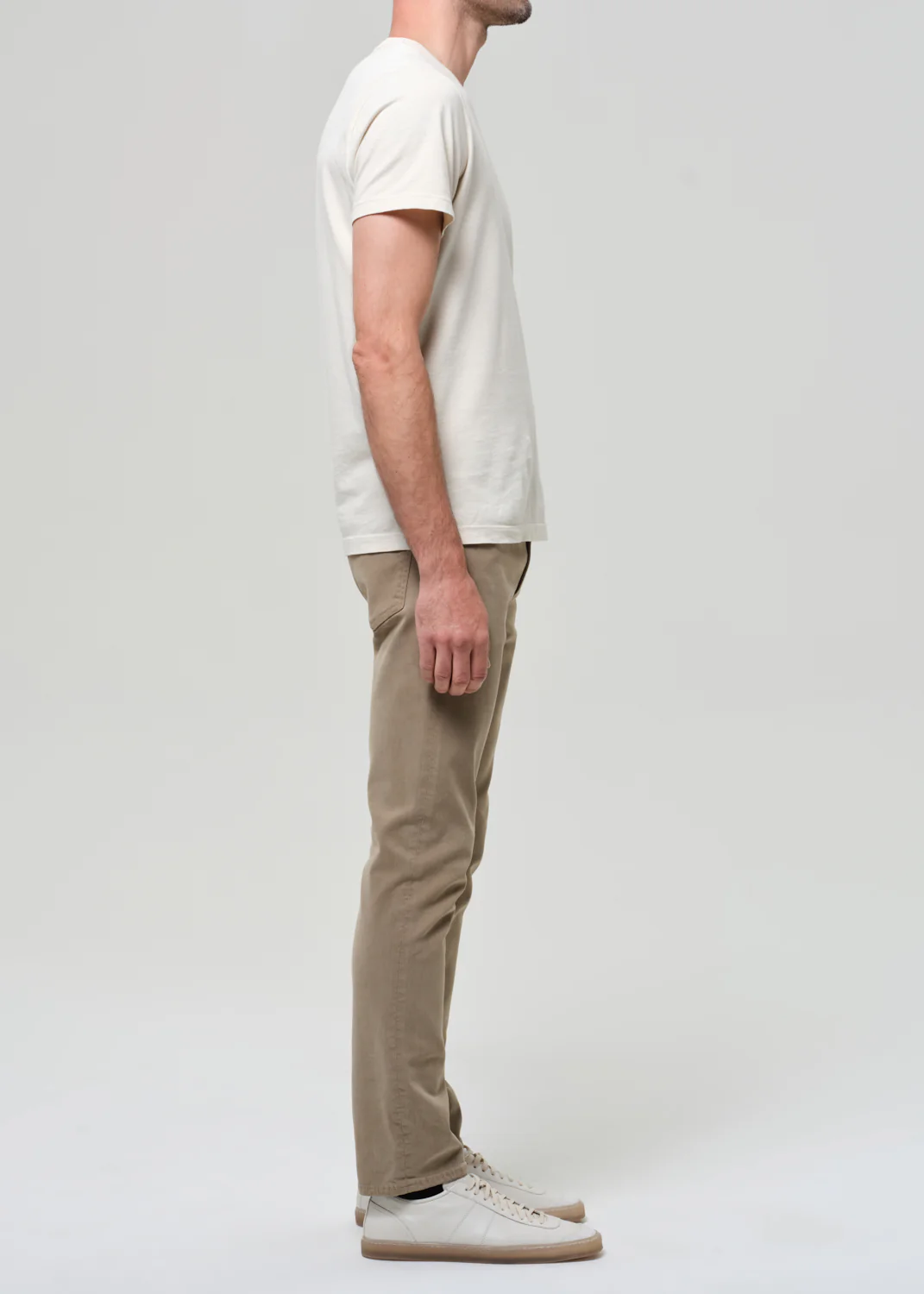 Elijah Straight Cashmere Touch Twill in Olive Khaki - Image 5