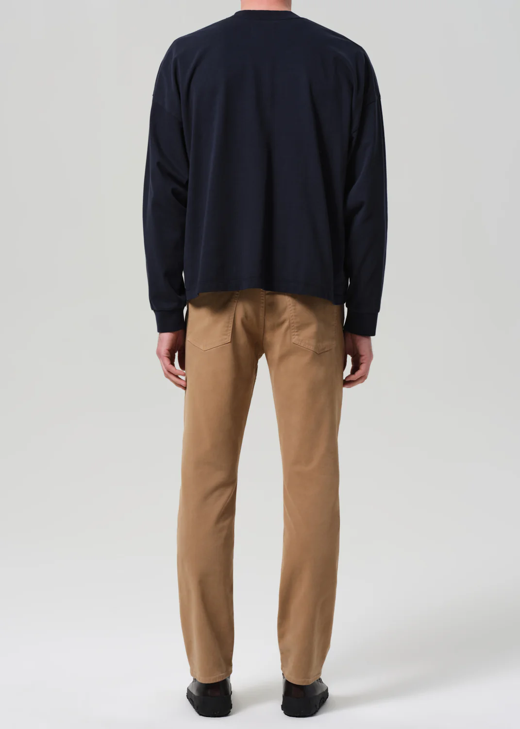 Elijah Straight Cashmere Touch Twill in Tan - Image 3