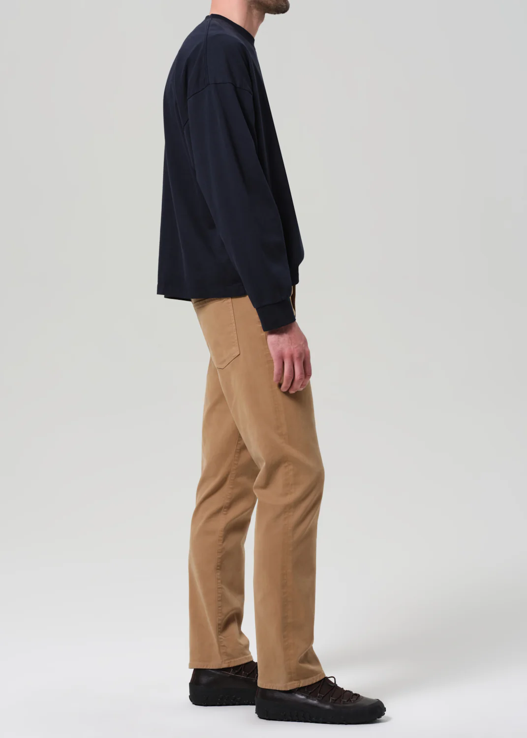 Elijah Straight Cashmere Touch Twill in Tan - Image 4
