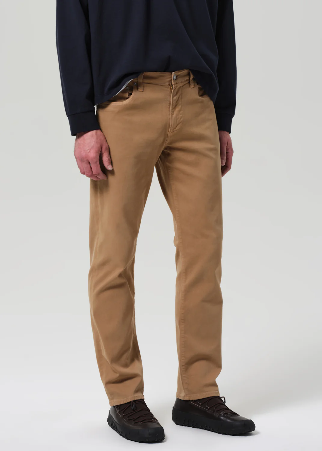 Elijah Straight Cashmere Touch Twill in Tan - Image 5