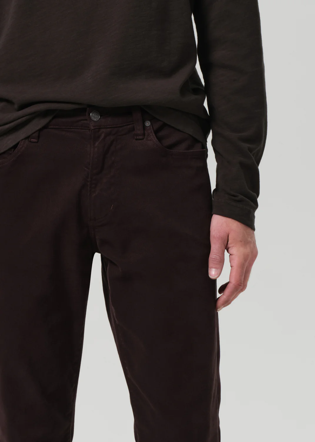 Elijah Straight Cashmere Touch Twill in Toast - Image 6