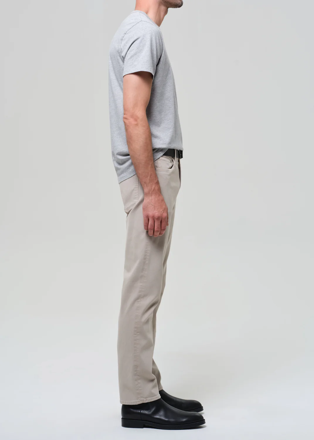 Elijah Straight Cashmere Touch Twill in Wheat - Image 4