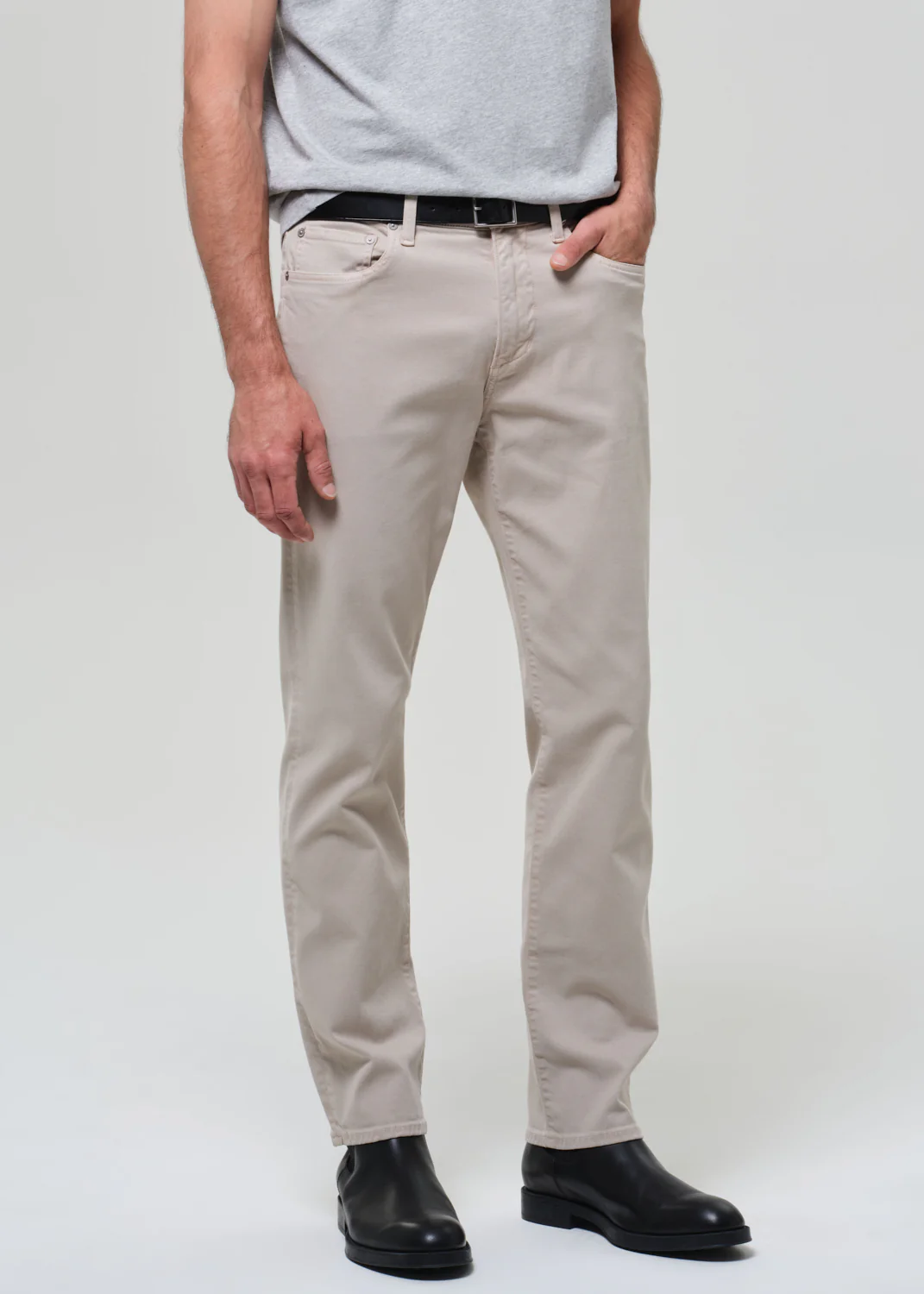 Elijah Straight Cashmere Touch Twill in Wheat - Image 5