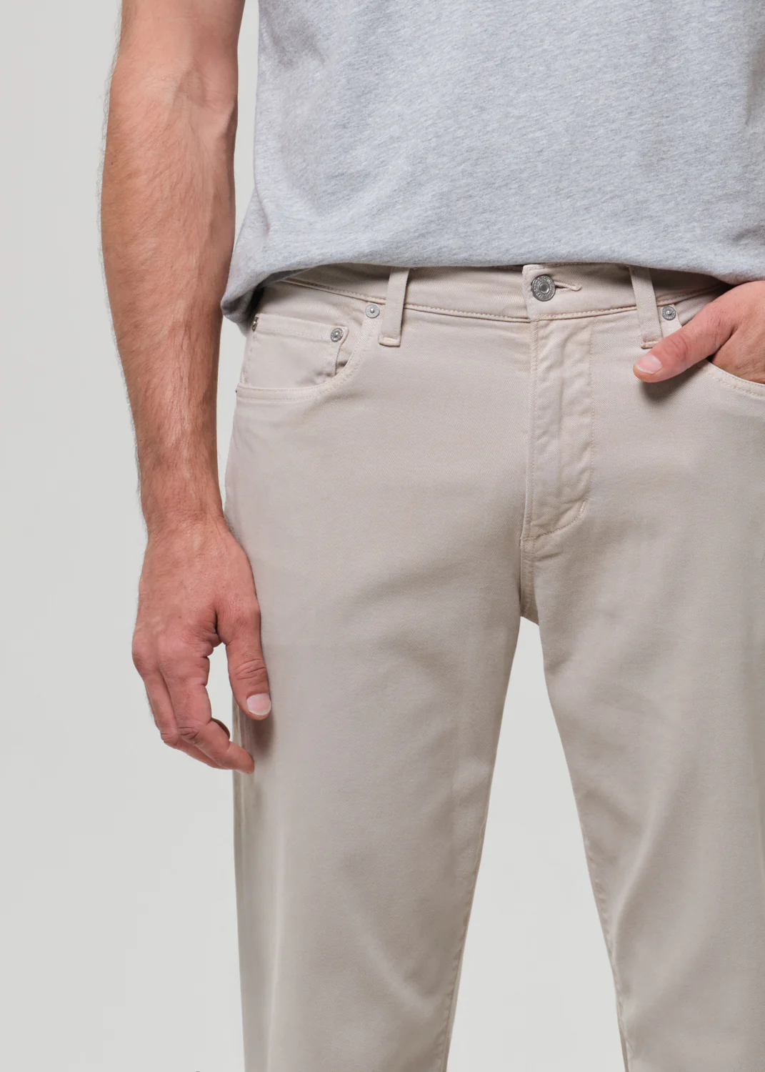 Elijah Straight Cashmere Touch Twill in Wheat - Image 6