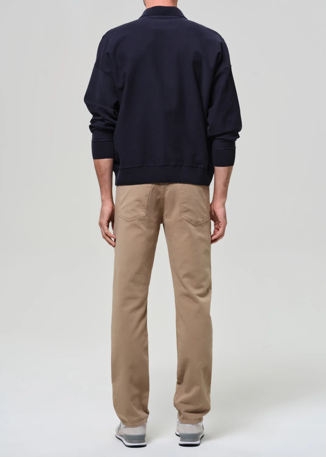 Elijah Straight Comfort Stretch Linen in Sand - Image 4