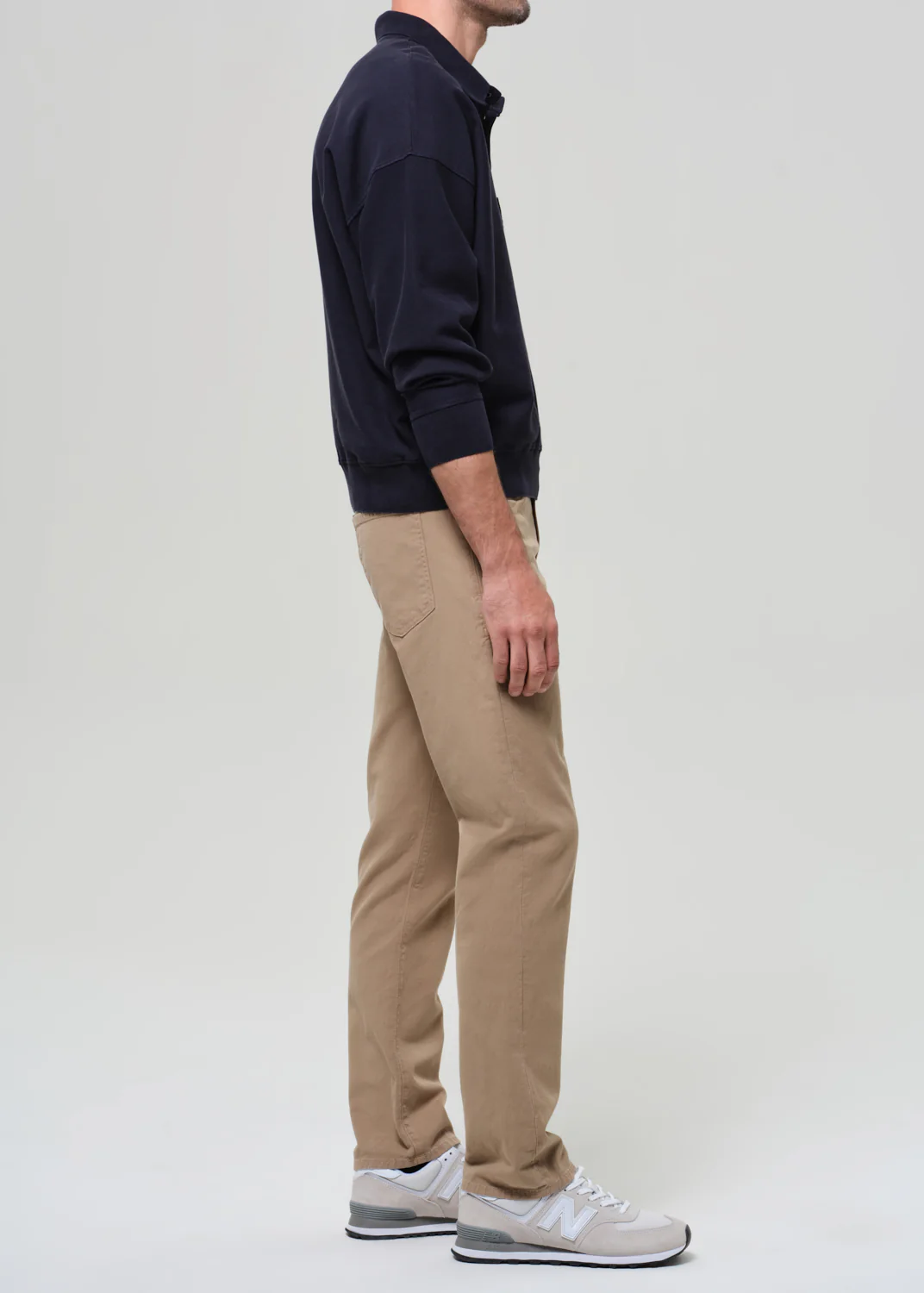 Elijah Straight Comfort Stretch Linen in Sand - Image 5