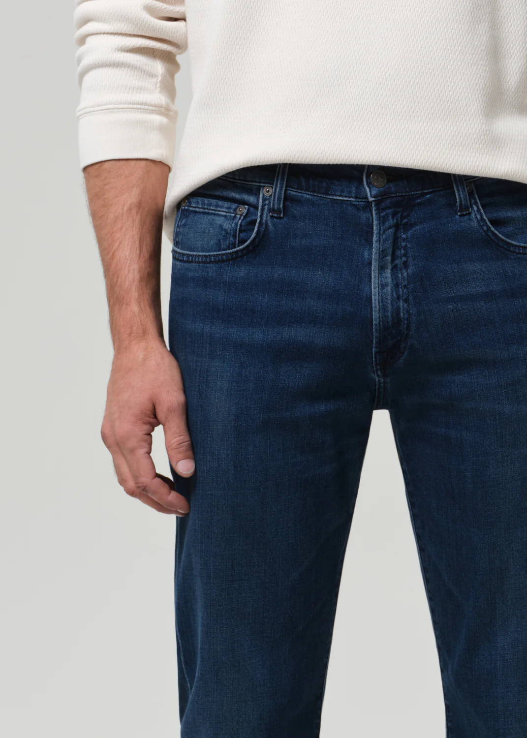 Elijah Straight Tropical Denim in Tinted Dark - Image 6