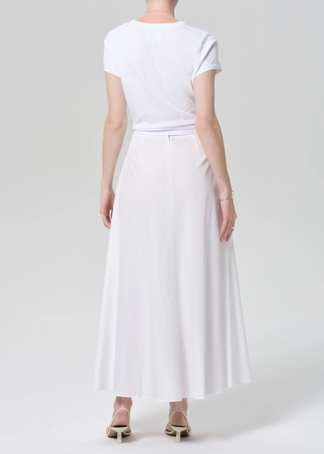Emi Poplin Skirt in Optic White - Image 3